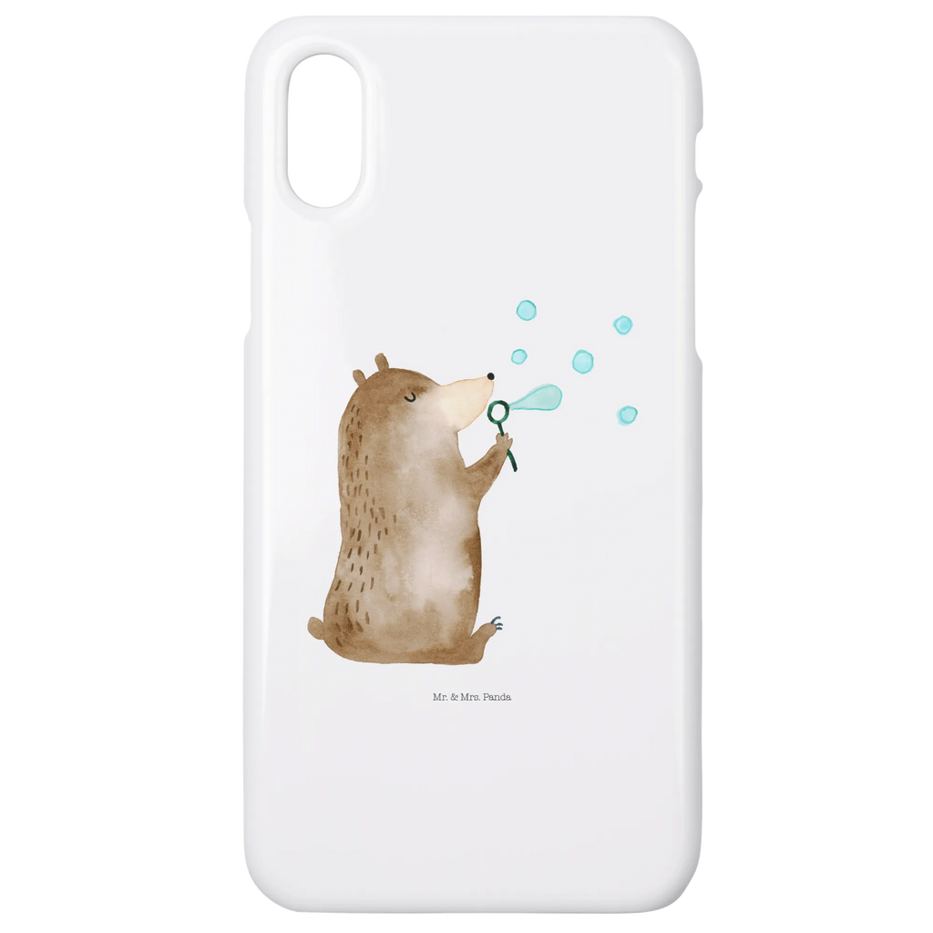 Handyhülle Bär Seifenblasen Handyhülle, Handycover, Cover, Handy, Hülle, Iphone 10, Iphone X, Bär, Teddy, Teddybär, Seifenblasen Bär Lustig Sein Glücklich Traurig Happy