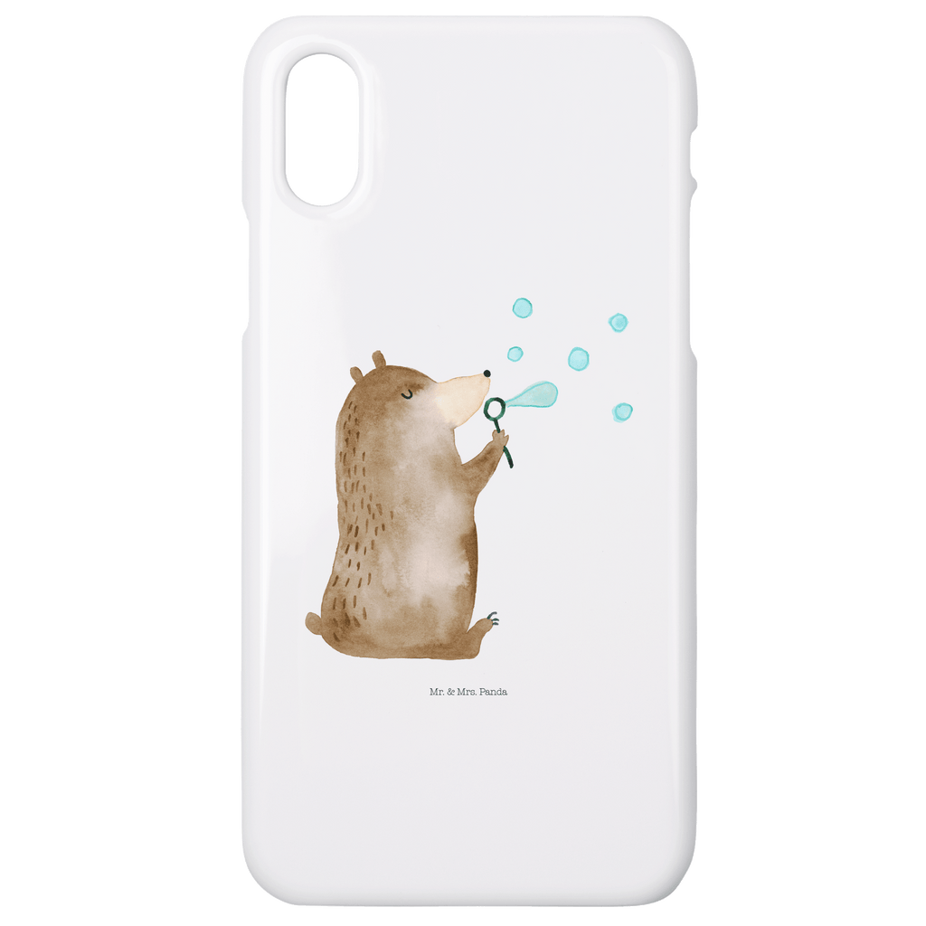 Handyhülle Bär Seifenblasen Handyhülle, Handycover, Cover, Handy, Hülle, Iphone 10, Iphone X, Bär, Teddy, Teddybär, Seifenblasen Bär Lustig Sein Glücklich Traurig Happy