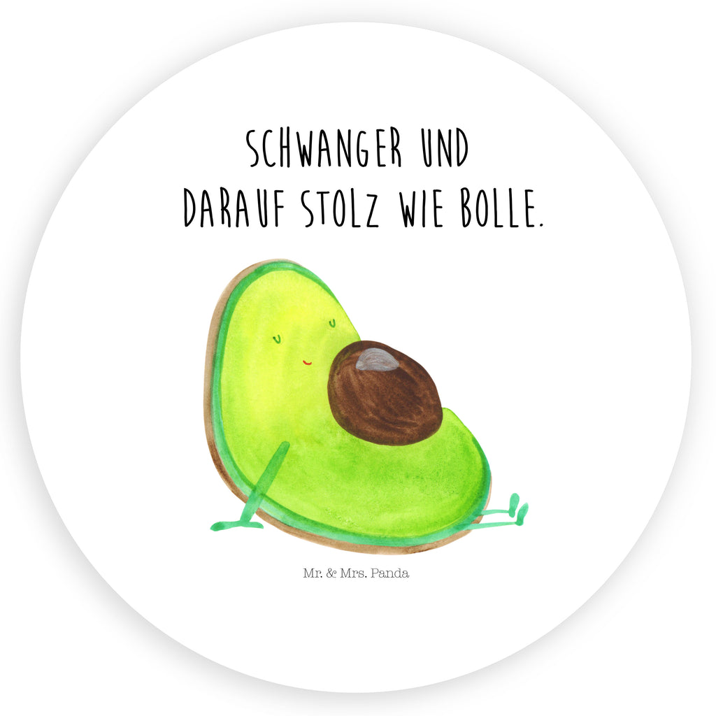 Rund Aufkleber Avocado schwanger Sticker, Aufkleber, Etikett, Avocado, Veggie, Vegan, Gesund, schwanger, Schwangerschaft, Babyparty, Babyshower