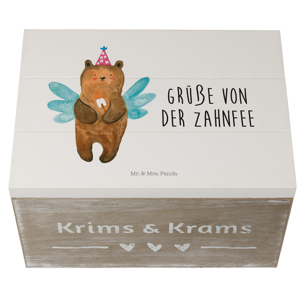 Holzkiste Zahnfee Bär Holzkiste, Kiste, Schatzkiste, Truhe, Schatulle, XXL, Erinnerungsbox, Erinnerungskiste, Dekokiste, Aufbewahrungsbox, Geschenkbox, Geschenkdose, Bär, Teddy, Teddybär, Zahnfee, Fee, Milchzahn, Erster Zahn