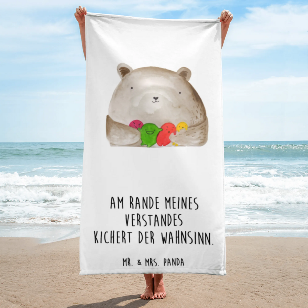 XL Badehandtuch Bär Gefühl Handtuch, Badetuch, Duschtuch, Strandtuch, Saunatuch, Bär, Teddy, Teddybär, Wahnsinn, Verrückt, Durchgedreht