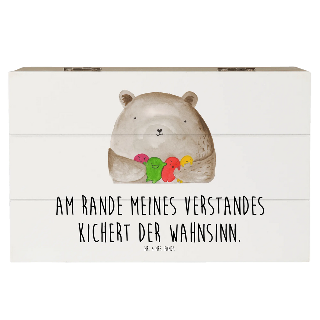 Holzkiste Bär Gefühl Holzkiste, Kiste, Schatzkiste, Truhe, Schatulle, XXL, Erinnerungsbox, Erinnerungskiste, Dekokiste, Aufbewahrungsbox, Geschenkbox, Geschenkdose, Bär, Teddy, Teddybär, Wahnsinn, Verrückt, Durchgedreht