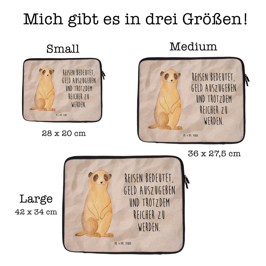 Notebook Tasche Erdmännchen Notebook Tasche, Laptop, Computertasche, Tasche, Notebook-Tasche, Notebook-Reisehülle, Notebook Schutz, Afrika, Wildtiere, Erdmännchen, Reisen, Spruch, Weltreise, Afrikareise, Roadtrip, Traveling