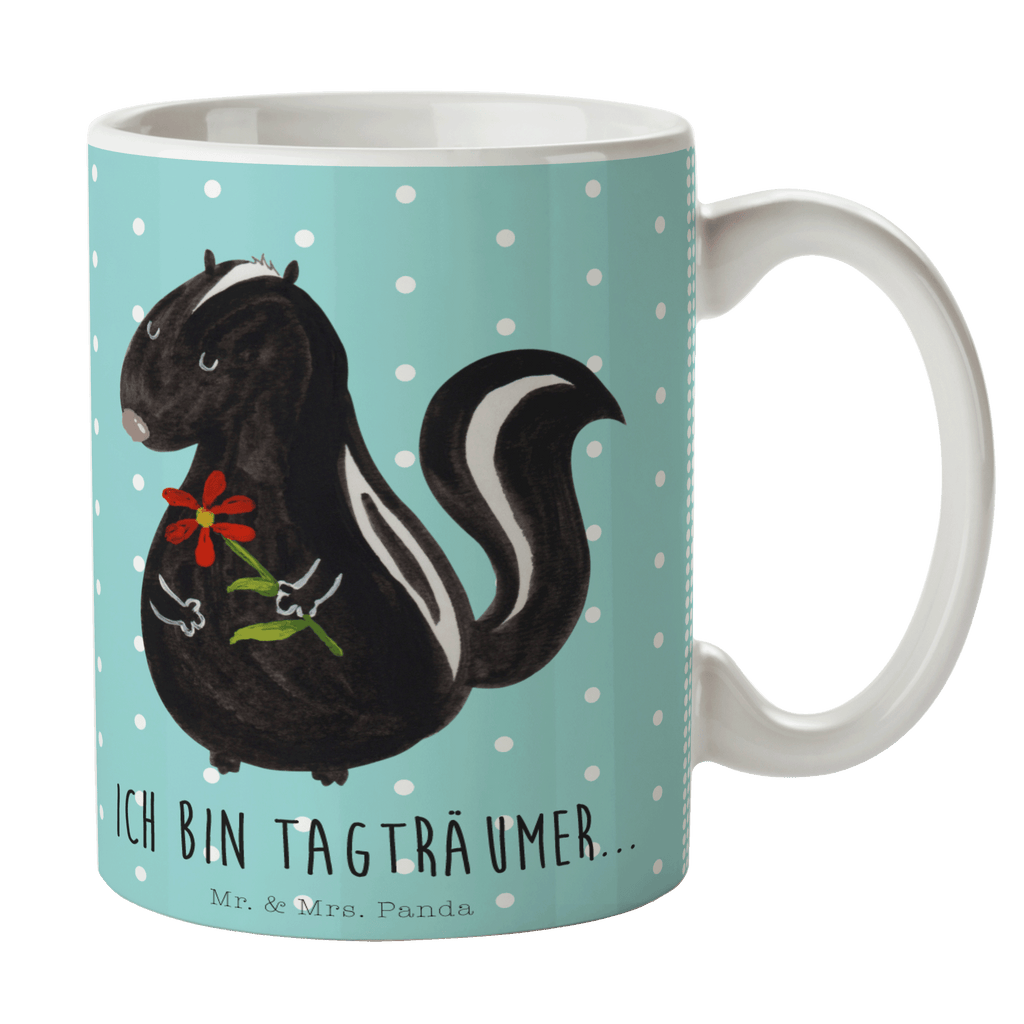 Tasse Stinktier Blume Tasse, Kaffeetasse, Teetasse, Becher, Kaffeebecher, Teebecher, Keramiktasse, Porzellantasse, Büro Tasse, Geschenk Tasse, Tasse Sprüche, Tasse Motive, Kaffeetassen, Tasse bedrucken, Designer Tasse, Cappuccino Tassen, Schöne Teetassen, Stinktier, Skunk, Wildtier, Raubtier, Stinker, Stinki, Tagträumer, verträumt, Dreams, Träume