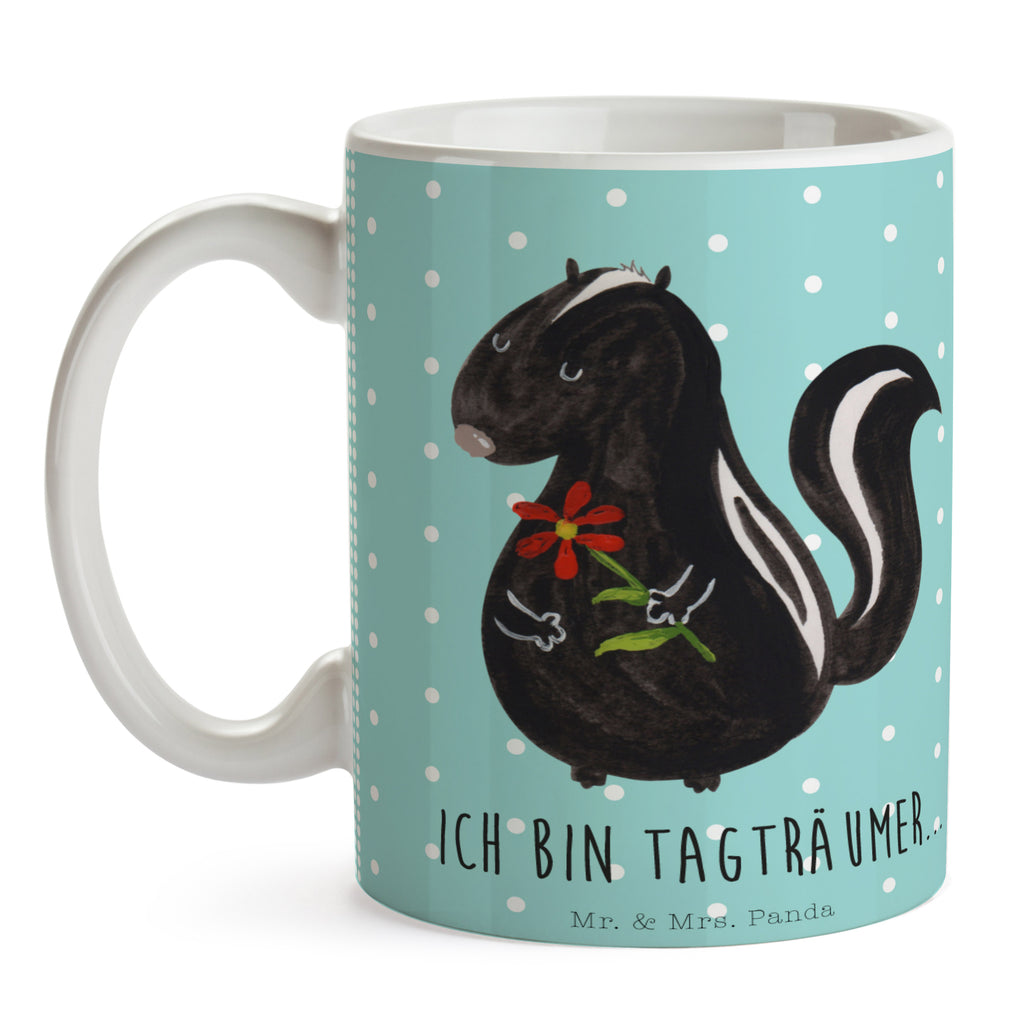 Tasse Stinktier Blume Tasse, Kaffeetasse, Teetasse, Becher, Kaffeebecher, Teebecher, Keramiktasse, Porzellantasse, Büro Tasse, Geschenk Tasse, Tasse Sprüche, Tasse Motive, Kaffeetassen, Tasse bedrucken, Designer Tasse, Cappuccino Tassen, Schöne Teetassen, Stinktier, Skunk, Wildtier, Raubtier, Stinker, Stinki, Tagträumer, verträumt, Dreams, Träume