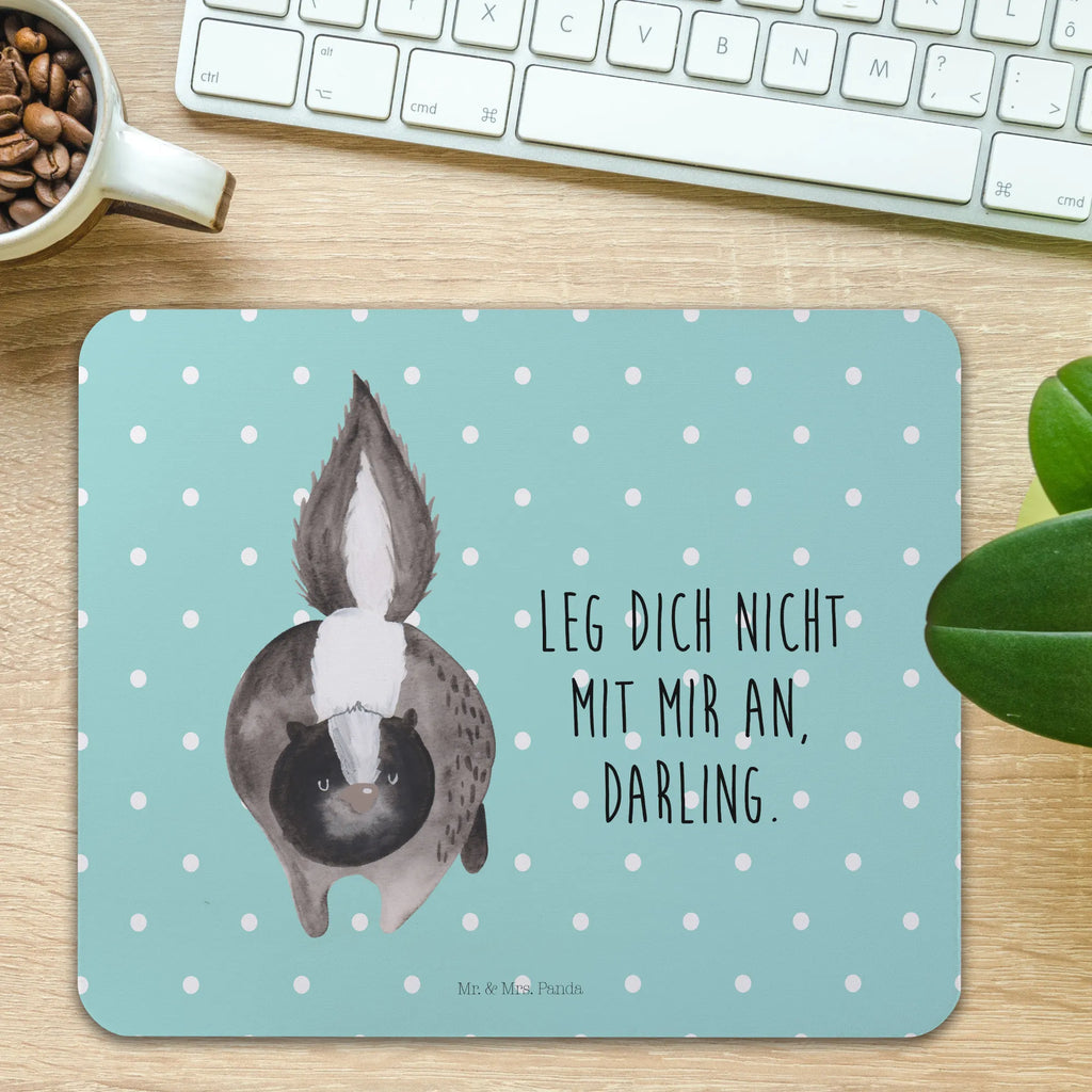 Mauspad Stinktier Angriff Mousepad, Computer zubehör, Büroausstattung, PC Zubehör, Arbeitszimmer, Mauspad, Einzigartiges Mauspad, Designer Mauspad, Mausunterlage, Mauspad Büro, Stinktier, Skunk, Wildtier, Raubtier, Stinker, Stinki, wütend, Drohung