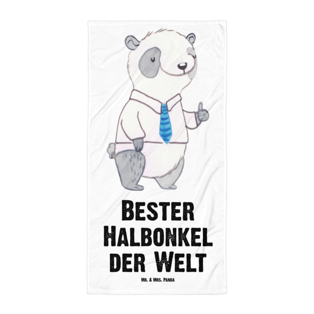 XL Badehandtuch Panda Bester Halbonkel der Welt Handtuch, Badetuch, Duschtuch, Strandtuch, Saunatuch, für, Dankeschön, Geschenk, Schenken, Geburtstag, Geburtstagsgeschenk, Geschenkidee, Danke, Bedanken, Mitbringsel, Freude machen, Geschenktipp, Onkel, bester Onkel, Halbonkel, Stiefonkel, Stief, Stiefgeschwister, Familie, Kleinigkeit