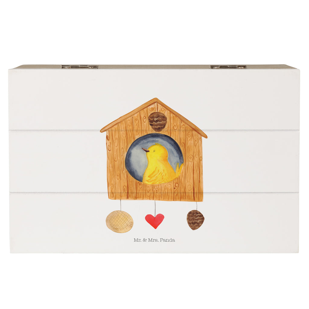 Holzkiste Vogel Haus Holzkiste, Kiste, Schatzkiste, Truhe, Schatulle, XXL, Erinnerungsbox, Erinnerungskiste, Dekokiste, Aufbewahrungsbox, Geschenkbox, Geschenkdose, Tiermotive, Gute Laune, lustige Sprüche, Tiere, Vogel, Vögel, Vogelhaus, Vogelhäuschen, Home sweet home, Zuhause, Nest, Eigenheim, Familie, Wohnung, Haus, unser Haus, Lieblingsort, Castle