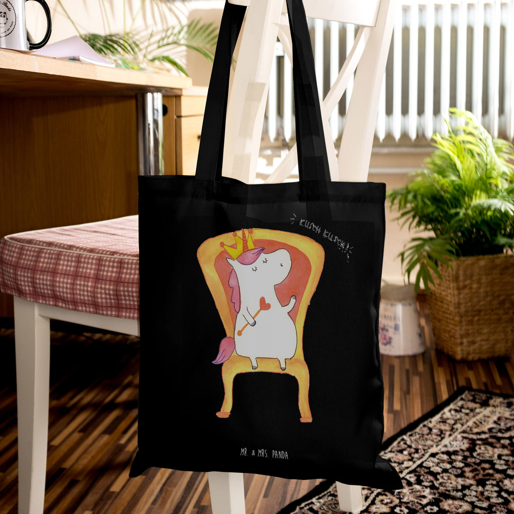 Tragetasche Einhorn König Beuteltasche, Beutel, Einkaufstasche, Jutebeutel, Stoffbeutel, Tasche, Shopper, Umhängetasche, Strandtasche, Schultertasche, Stofftasche, Tragetasche, Badetasche, Jutetasche, Einkaufstüte, Laptoptasche, Einhorn, Einhörner, Einhorn Deko, Pegasus, Unicorn, König, Präsident, Bundeskanzler, Herrscher, Kaiser, Prinzessin, Krone