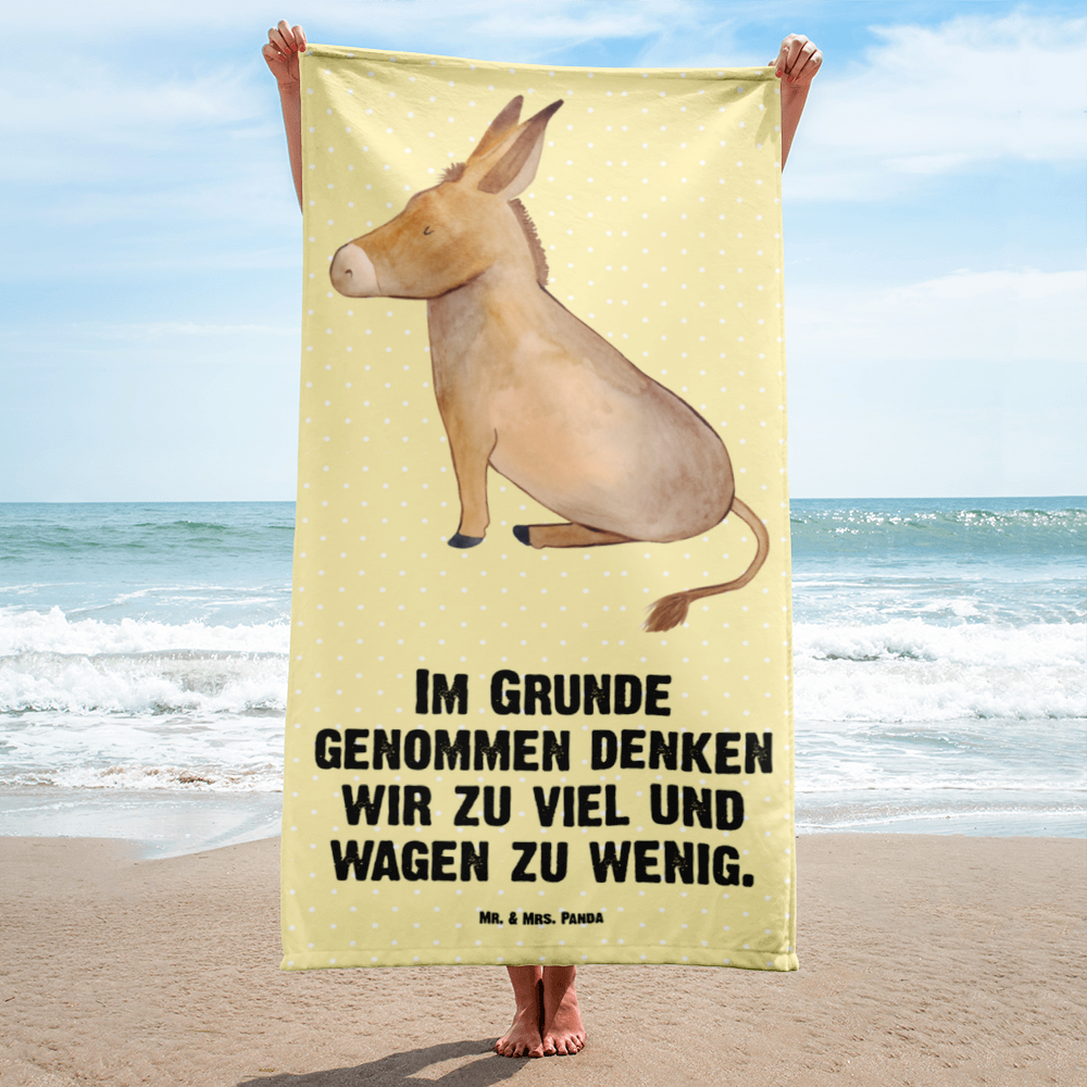 XL Badehandtuch Esel Handtuch, Badetuch, Duschtuch, Strandtuch, Saunatuch, Tiermotive, Gute Laune, lustige Sprüche, Tiere, Esel, Weisheit, Lebensmut, Lebensglück, Ziel, Lebensziel, Mut, erfolg, tapferkeit, positive gedanken, zuversicht