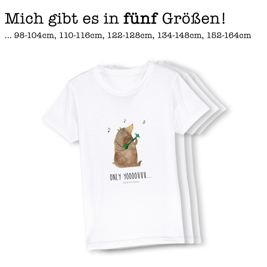 Organic Kinder T-Shirt Bär Gitarre Kinder T-Shirt, Kinder T-Shirt Mädchen, Kinder T-Shirt Jungen, Bär, Teddy, Teddybär