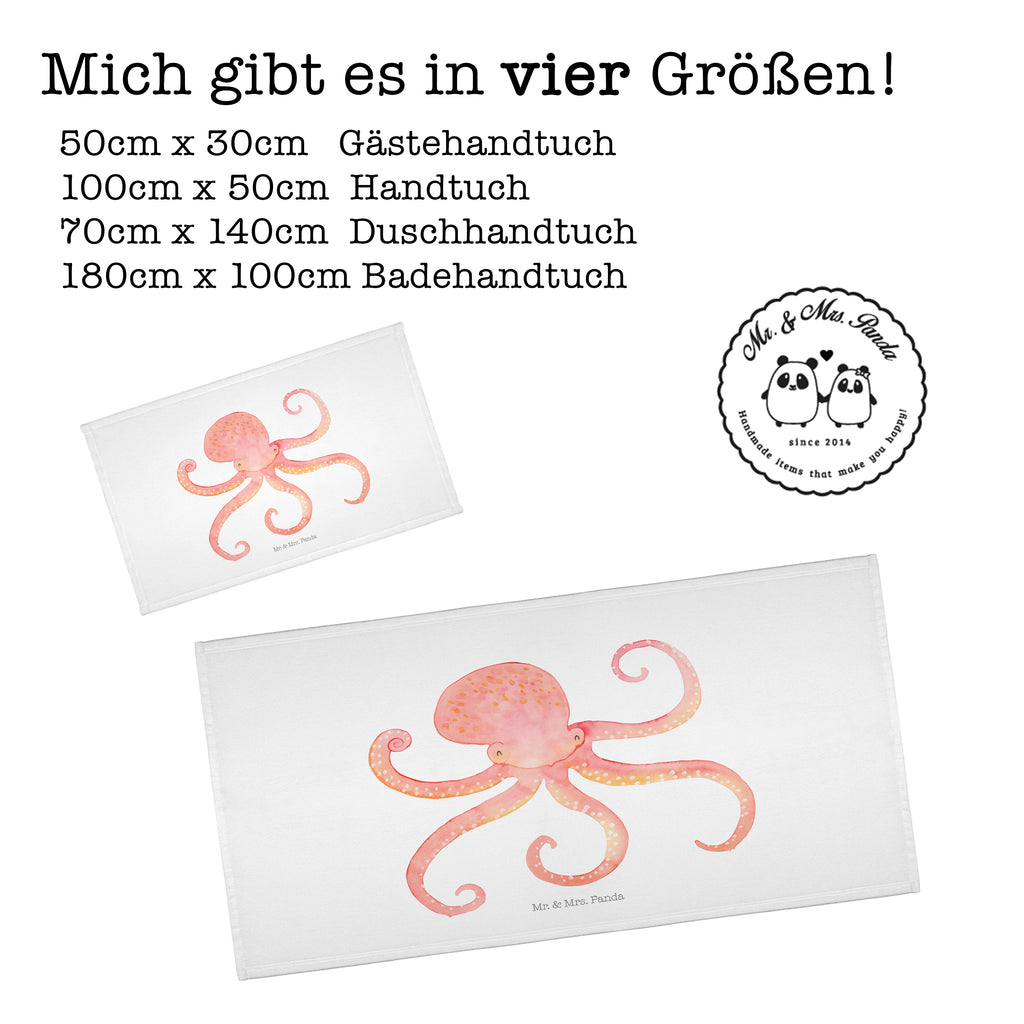 Handtuch Tintenfisch Gästetuch, Reisehandtuch, Sport Handtuch, Frottier, Kinder Handtuch, Tiermotive, Gute Laune, lustige Sprüche, Tiere, Meer, Meerestier, Krake, Tintenfisch, Arme, Wasser, Ozean