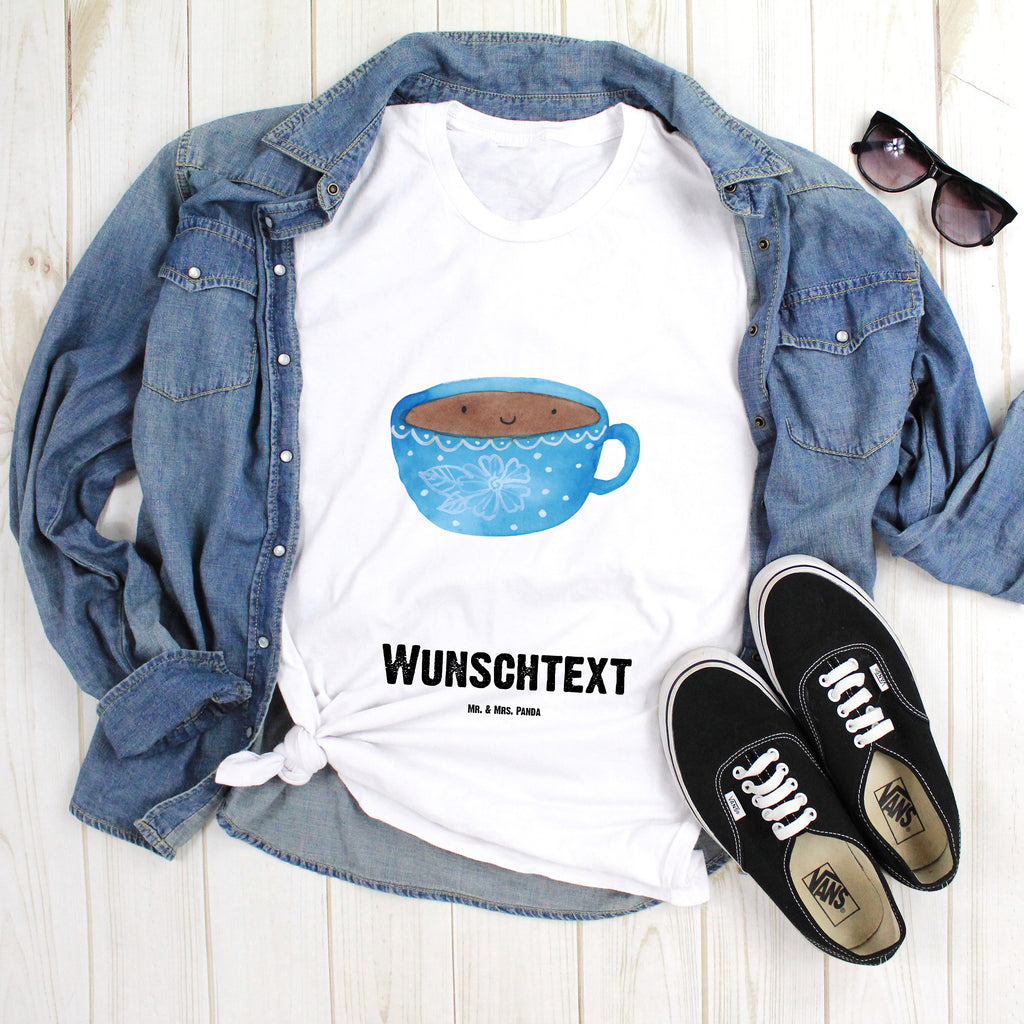 Personalisiertes T-Shirt Kaffee Tasse T-Shirt Personalisiert, T-Shirt mit Namen, T-Shirt mit Aufruck, Männer, Frauen, Wunschtext, Bedrucken, Tiermotive, Gute Laune, lustige Sprüche, Tiere, Kaffee, Tasse, Liebe, Geschmack, Genuss, Glücklich