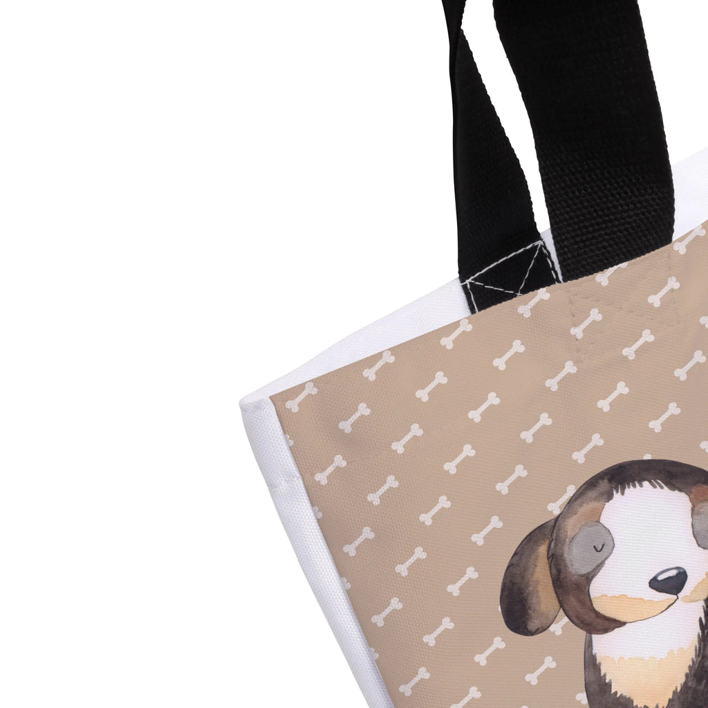 Shopper Hund Entspannen Beutel, Einkaufstasche, Tasche, Strandtasche, Einkaufsbeutel, Shopper, Schultasche, Freizeittasche, Tragebeutel, Schulbeutel, Alltagstasche, Hund, Hundemotiv, Haustier, Hunderasse, Tierliebhaber, Hundebesitzer, Sprüche, schwarzer Hund, Hundeliebe, Liebe, Hundeglück