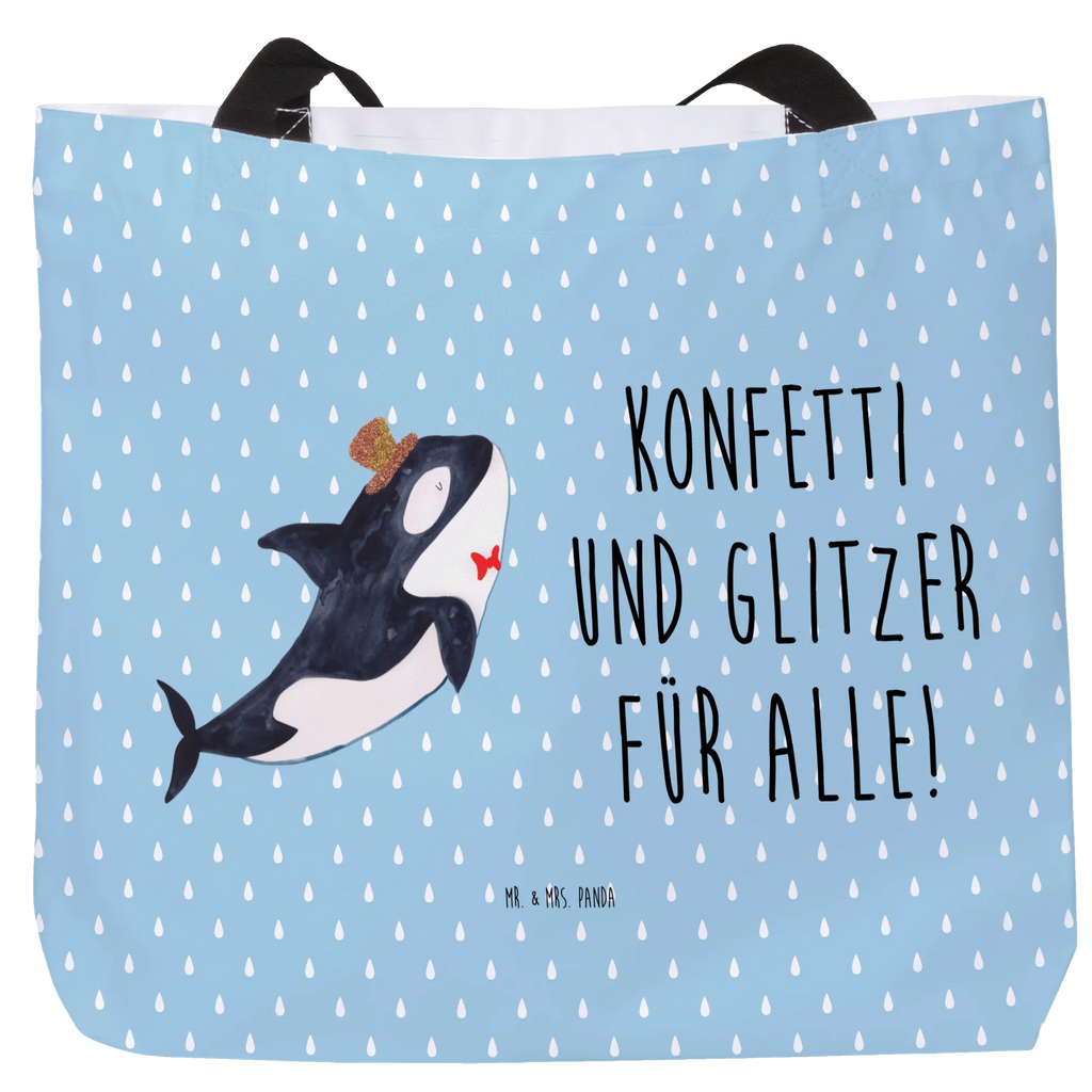 Shopper Orca Zylinder Beutel, Einkaufstasche, Tasche, Strandtasche, Einkaufsbeutel, Shopper, Schultasche, Freizeittasche, Tragebeutel, Schulbeutel, Alltagstasche, Meerestiere, Meer, Urlaub, Narwal, Glitter, Konfetti, Glitzer, Geburtstag, Feier, Fete, Fest, Glückwunsch, Orca