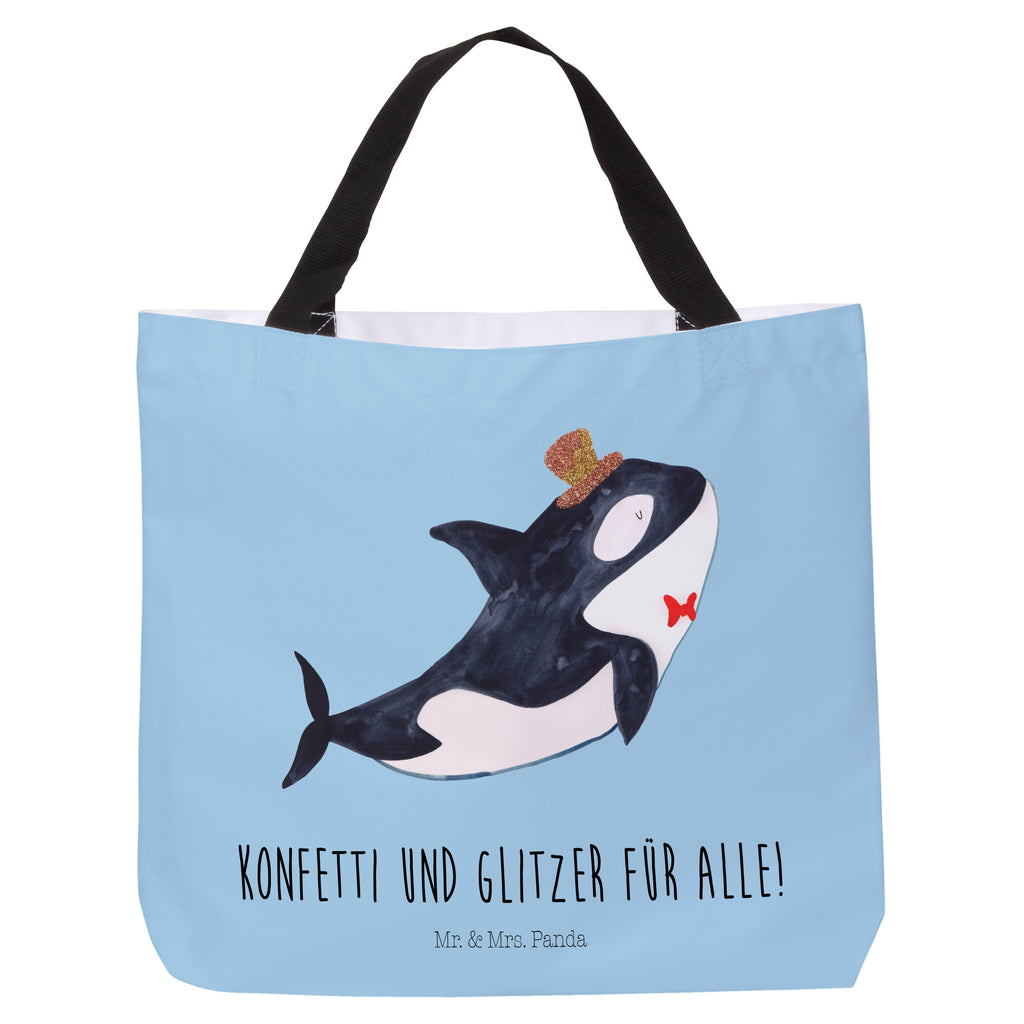 Shopper Orca Zylinder Beutel, Einkaufstasche, Tasche, Strandtasche, Einkaufsbeutel, Shopper, Schultasche, Freizeittasche, Tragebeutel, Schulbeutel, Alltagstasche, Meerestiere, Meer, Urlaub, Narwal, Glitter, Konfetti, Glitzer, Geburtstag, Feier, Fete, Fest, Glückwunsch, Orca