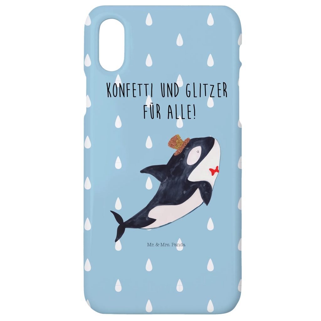 Handyhülle Orca Zylinder Handyhülle, Handycover, Cover, Handy, Hülle, Iphone 10, Iphone X, Meerestiere, Meer, Urlaub, Narwal, Glitter, Konfetti, Glitzer, Geburtstag, Feier, Fete, Fest, Glückwunsch, Orca