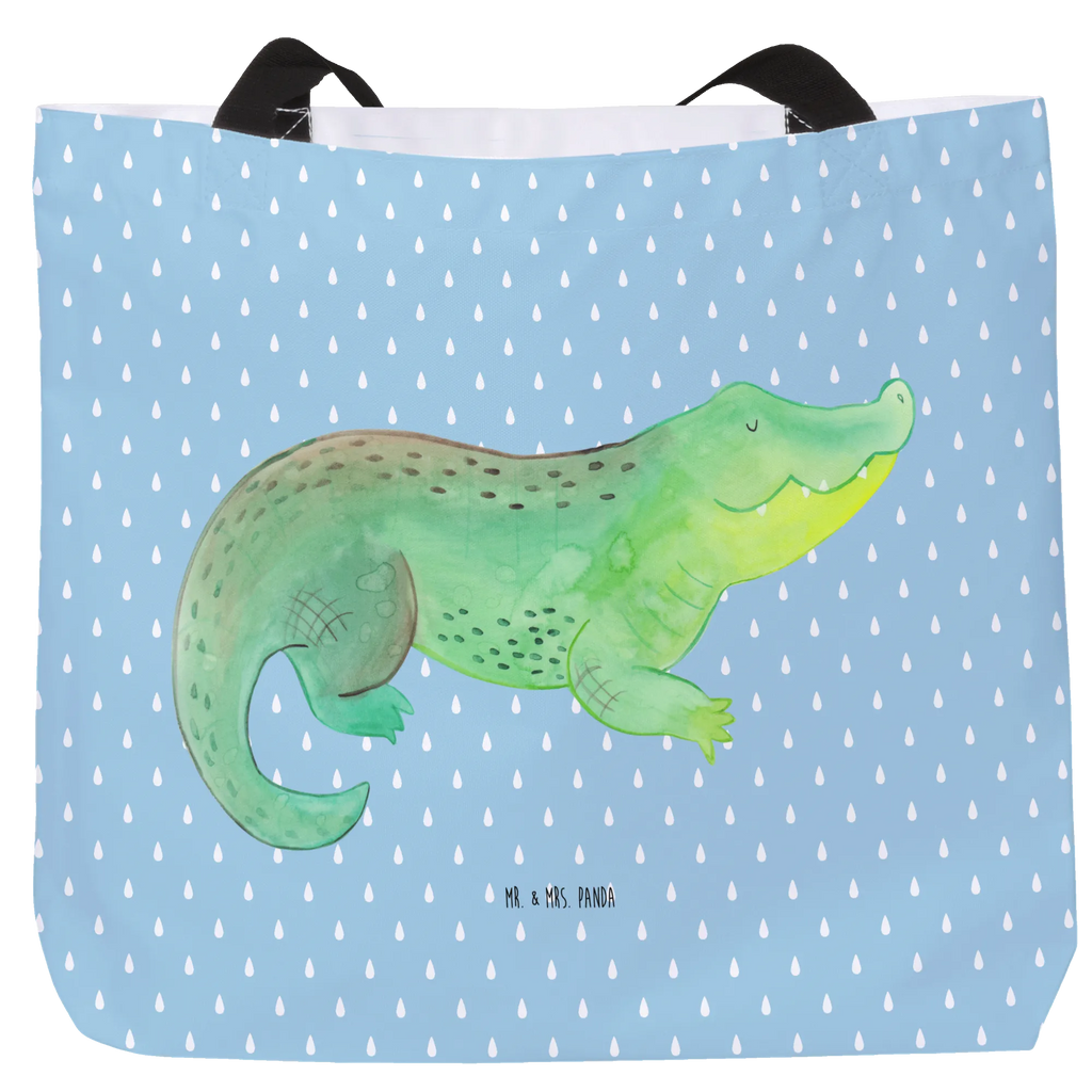 Shopper Krokodil Beutel, Einkaufstasche, Tasche, Strandtasche, Einkaufsbeutel, Shopper, Schultasche, Freizeittasche, Tragebeutel, Schulbeutel, Alltagstasche, Meerestiere, Meer, Urlaub, Krokodil, Krokodile, verrückt sein, spontan sein, Abenteuerlust, Reiselust, Freundin, beste Freundin, Lieblingsmensch