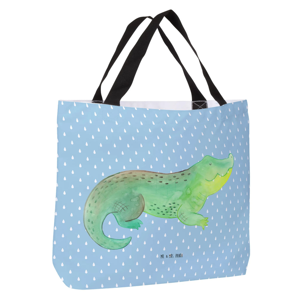 Shopper Krokodil Beutel, Einkaufstasche, Tasche, Strandtasche, Einkaufsbeutel, Shopper, Schultasche, Freizeittasche, Tragebeutel, Schulbeutel, Alltagstasche, Meerestiere, Meer, Urlaub, Krokodil, Krokodile, verrückt sein, spontan sein, Abenteuerlust, Reiselust, Freundin, beste Freundin, Lieblingsmensch