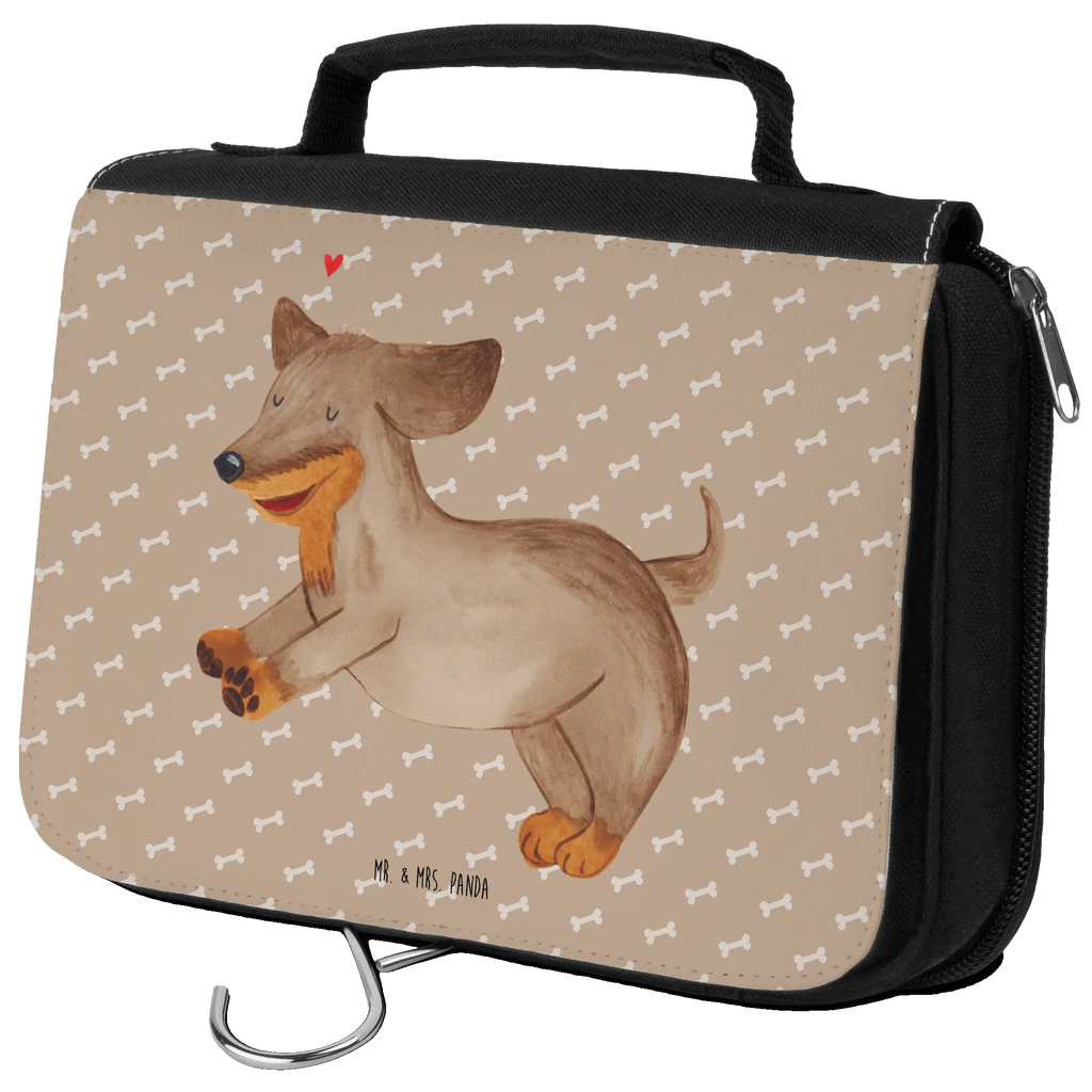 Kulturbeutel Hund Dackel Kulturbeutel, Zum Aufhängen, Waschtasche, Kosmetiktasche, Damen, Herren, Aufbewahrungstasche, Schminktasche, Kosmetikbeutel, Organizer, Kulturtasche, Schminkutensil, Hund, Hundemotiv, Haustier, Hunderasse, Tierliebhaber, Hundebesitzer, Sprüche, Hunde, Dackel, Dachshund, happy dog