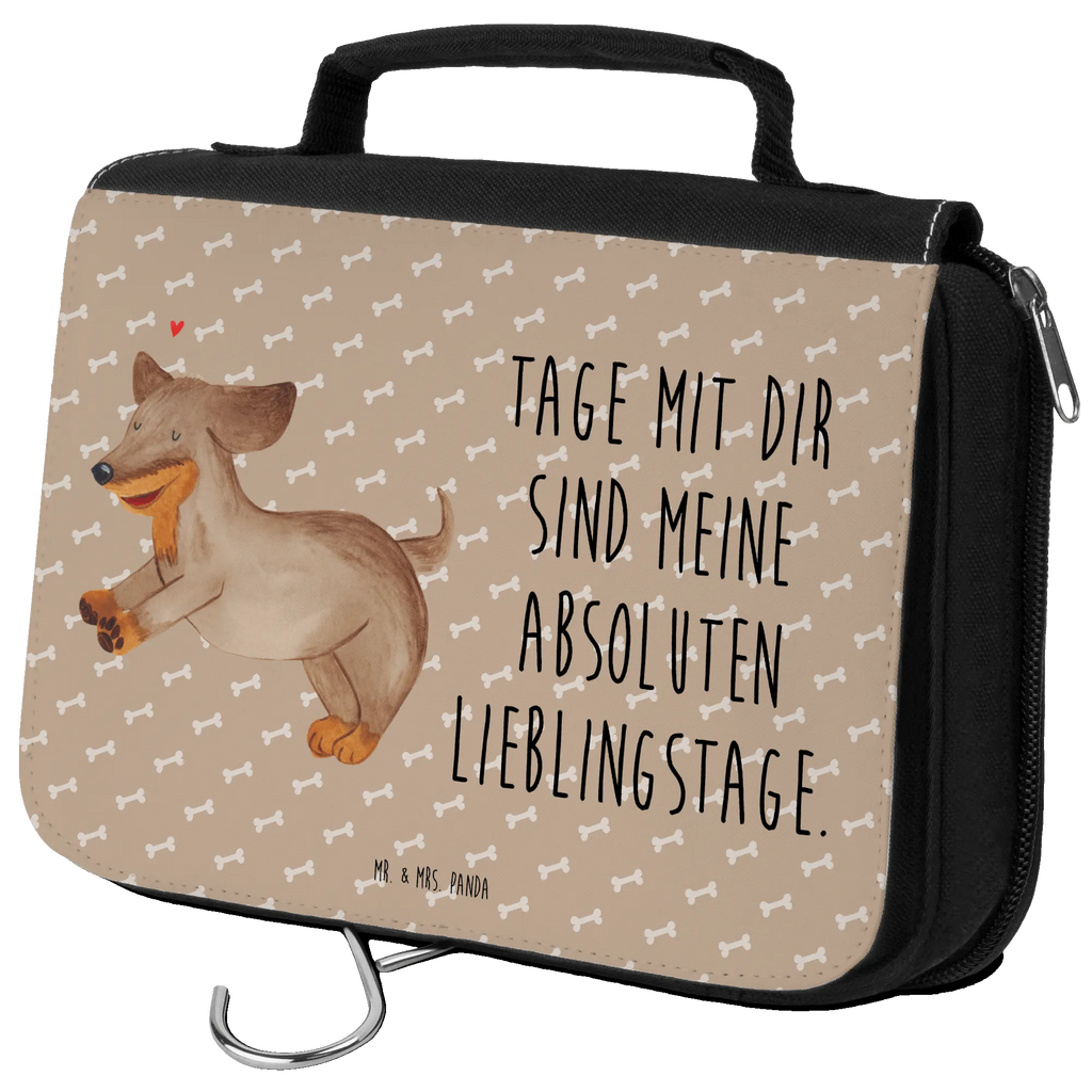 Kulturbeutel Hund Dackel Kulturbeutel, Zum Aufhängen, Waschtasche, Kosmetiktasche, Damen, Herren, Aufbewahrungstasche, Schminktasche, Kosmetikbeutel, Organizer, Kulturtasche, Schminkutensil, Hund, Hundemotiv, Haustier, Hunderasse, Tierliebhaber, Hundebesitzer, Sprüche, Hunde, Dackel, Dachshund, happy dog