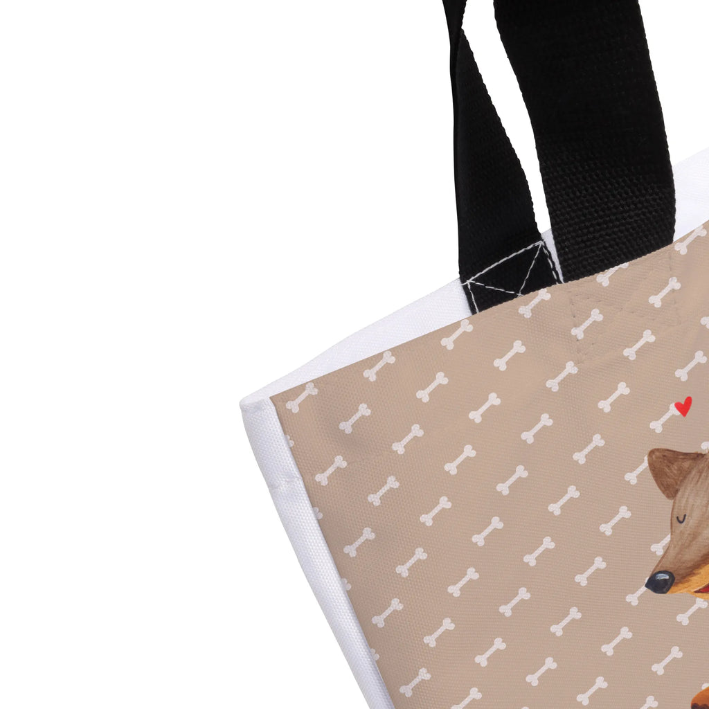 Shopper Hund Dackel Beutel, Einkaufstasche, Tasche, Strandtasche, Einkaufsbeutel, Shopper, Schultasche, Freizeittasche, Tragebeutel, Schulbeutel, Alltagstasche, Hund, Hundemotiv, Haustier, Hunderasse, Tierliebhaber, Hundebesitzer, Sprüche, Hunde, Dackel, Dachshund, happy dog