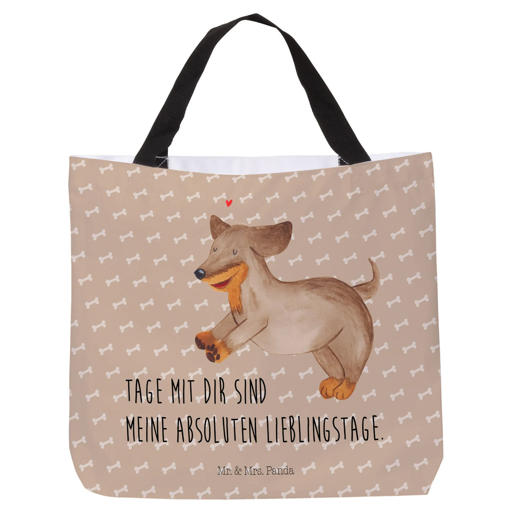 Shopper Hund Dackel Beutel, Einkaufstasche, Tasche, Strandtasche, Einkaufsbeutel, Shopper, Schultasche, Freizeittasche, Tragebeutel, Schulbeutel, Alltagstasche, Hund, Hundemotiv, Haustier, Hunderasse, Tierliebhaber, Hundebesitzer, Sprüche, Hunde, Dackel, Dachshund, happy dog