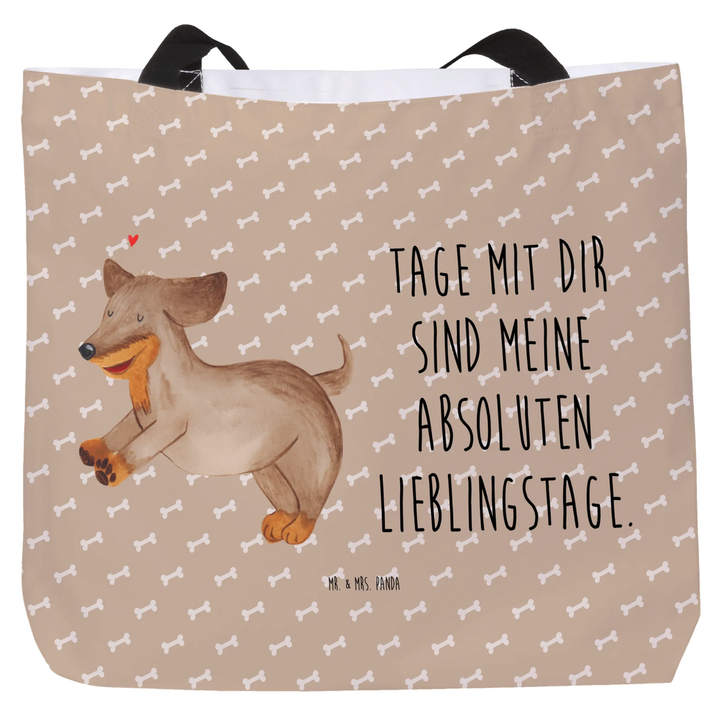 Shopper Hund Dackel Beutel, Einkaufstasche, Tasche, Strandtasche, Einkaufsbeutel, Shopper, Schultasche, Freizeittasche, Tragebeutel, Schulbeutel, Alltagstasche, Hund, Hundemotiv, Haustier, Hunderasse, Tierliebhaber, Hundebesitzer, Sprüche, Hunde, Dackel, Dachshund, happy dog