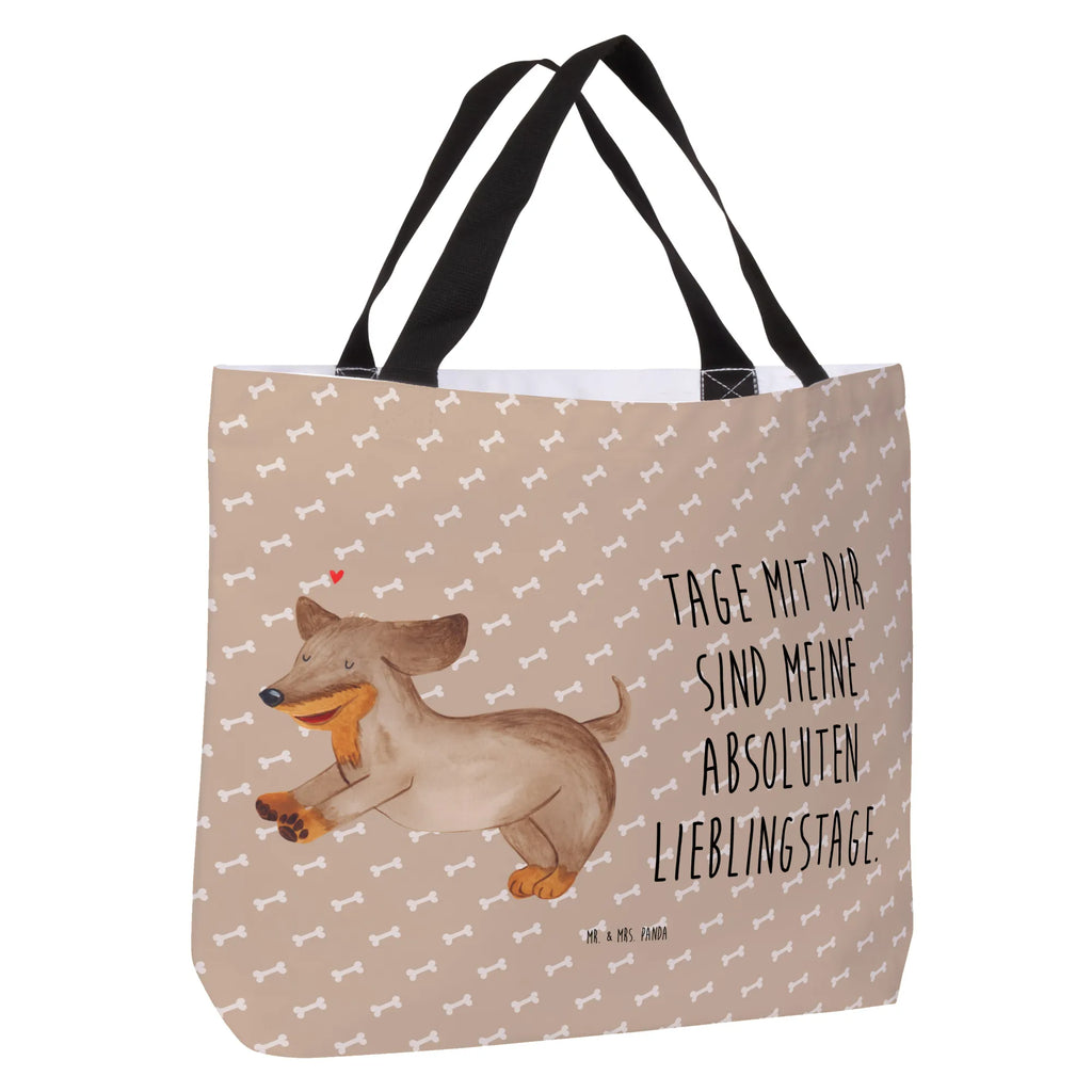 Shopper Hund Dackel Beutel, Einkaufstasche, Tasche, Strandtasche, Einkaufsbeutel, Shopper, Schultasche, Freizeittasche, Tragebeutel, Schulbeutel, Alltagstasche, Hund, Hundemotiv, Haustier, Hunderasse, Tierliebhaber, Hundebesitzer, Sprüche, Hunde, Dackel, Dachshund, happy dog