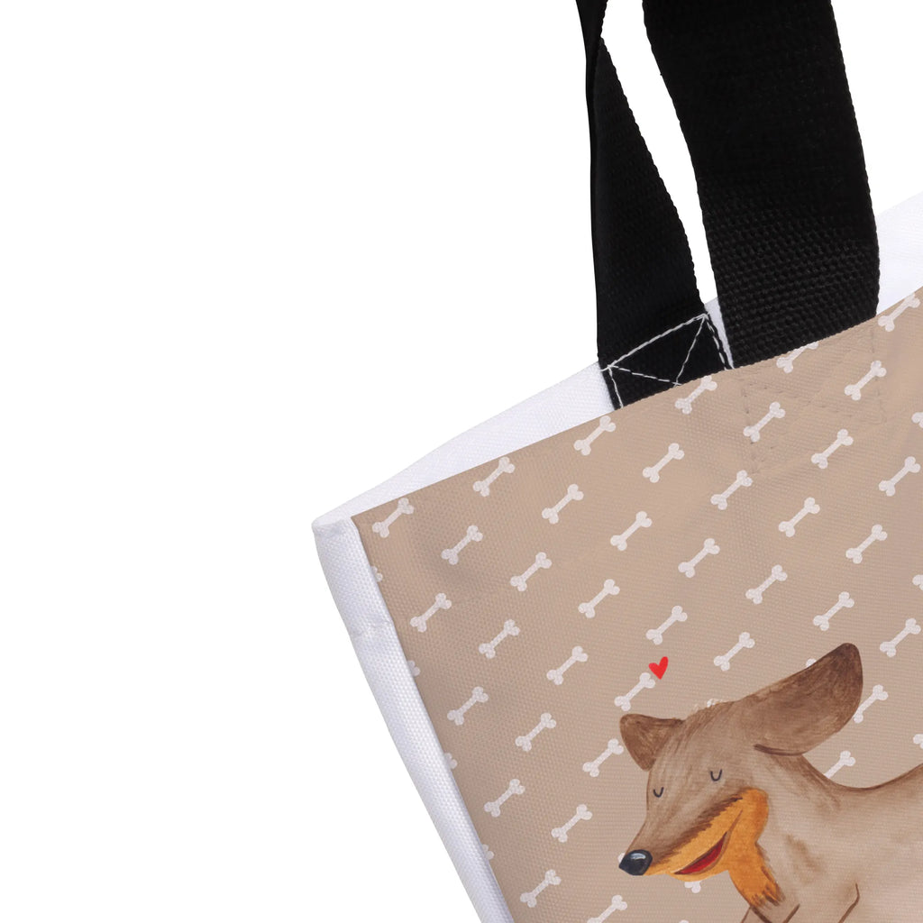 Shopper Hund Dackel Beutel, Einkaufstasche, Tasche, Strandtasche, Einkaufsbeutel, Shopper, Schultasche, Freizeittasche, Tragebeutel, Schulbeutel, Alltagstasche, Hund, Hundemotiv, Haustier, Hunderasse, Tierliebhaber, Hundebesitzer, Sprüche, Hunde, Dackel, Dachshund, happy dog