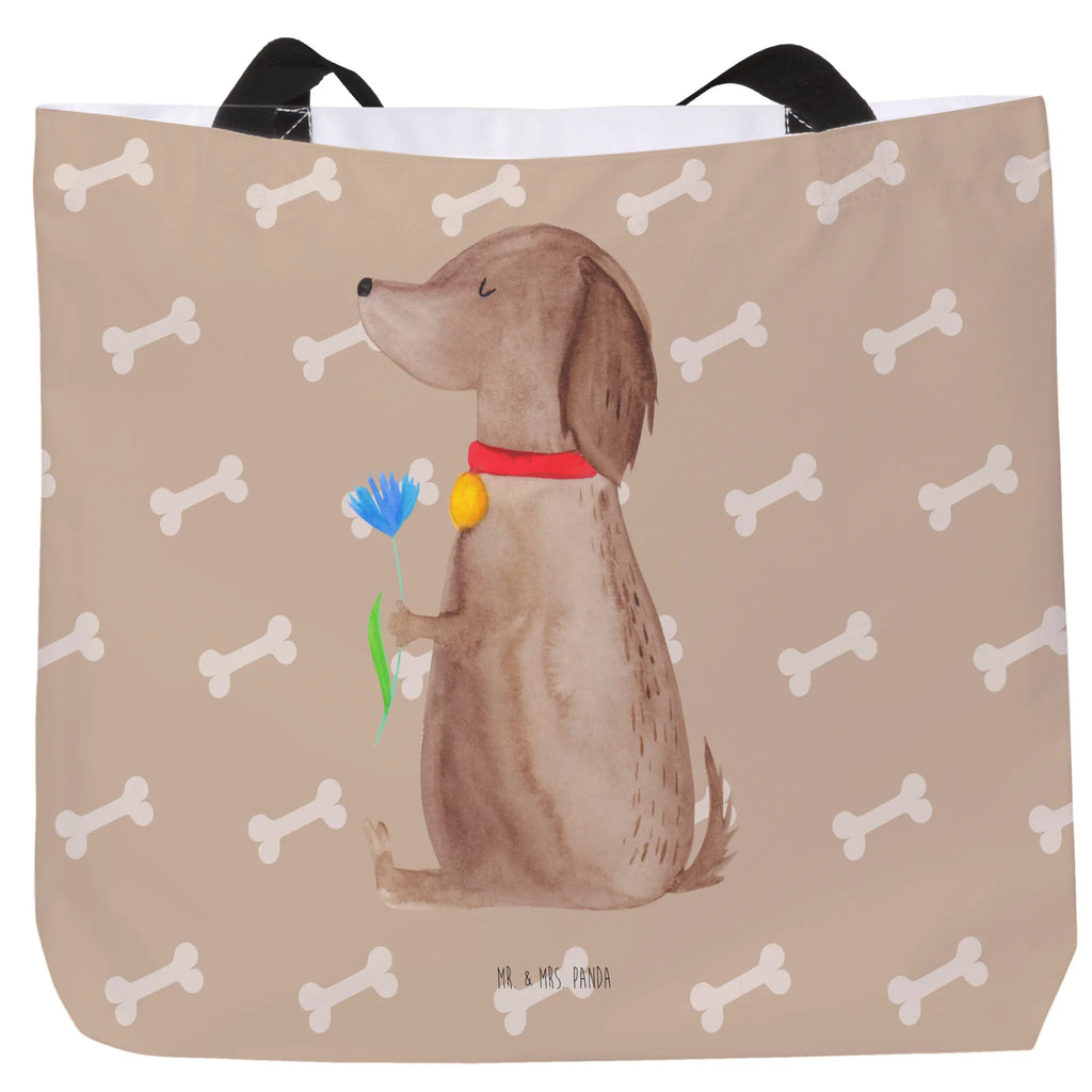 Shopper Hund Blume Beutel, Einkaufstasche, Tasche, Strandtasche, Einkaufsbeutel, Shopper, Schultasche, Freizeittasche, Tragebeutel, Schulbeutel, Alltagstasche, Hund, Hundemotiv, Haustier, Hunderasse, Tierliebhaber, Hundebesitzer, Sprüche, Hunde, Frauchen, Hundeliebe