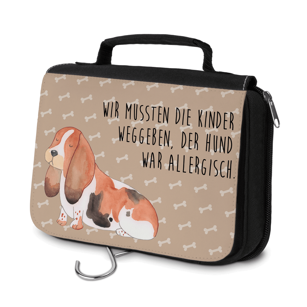 Kulturbeutel Hund Basset Hound Kulturbeutel, Zum Aufhängen, Waschtasche, Kosmetiktasche, Damen, Herren, Aufbewahrungstasche, Schminktasche, Kosmetikbeutel, Organizer, Kulturtasche, Schminkutensil, Hund, Hundemotiv, Haustier, Hunderasse, Tierliebhaber, Hundebesitzer, Sprüche, Basset Hound, Basset, Hundeliebe, kinderlos