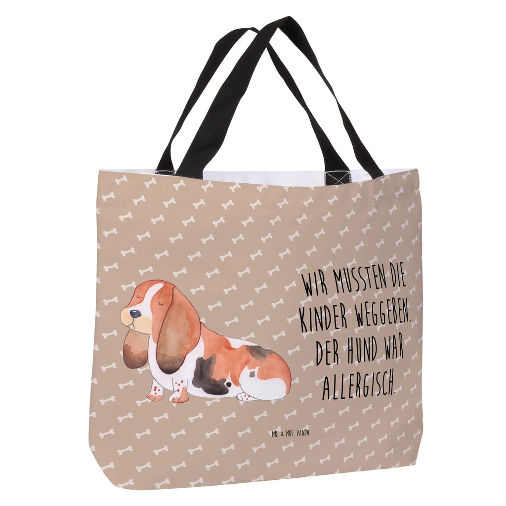 Shopper Hund Basset Hound Beutel, Einkaufstasche, Tasche, Strandtasche, Einkaufsbeutel, Shopper, Schultasche, Freizeittasche, Tragebeutel, Schulbeutel, Alltagstasche, Hund, Hundemotiv, Haustier, Hunderasse, Tierliebhaber, Hundebesitzer, Sprüche, Basset Hound, Basset, Hundeliebe, kinderlos