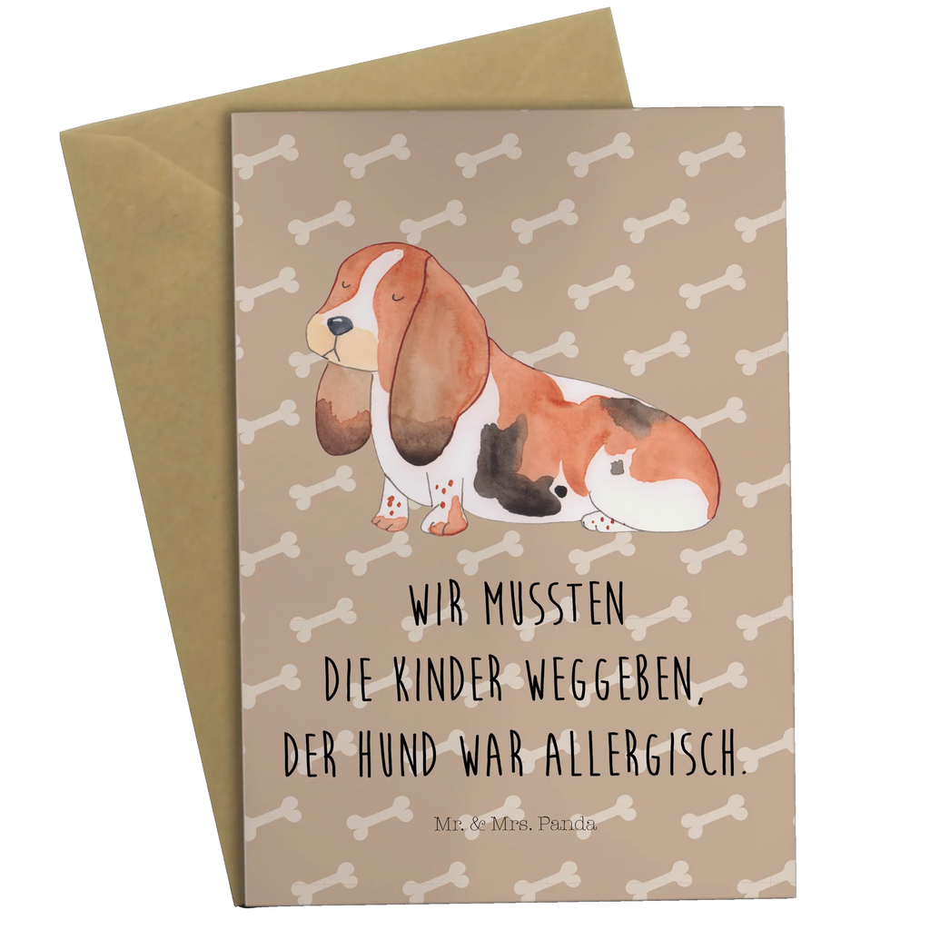 Grußkarte Hund Basset Hound Grußkarte, Klappkarte, Einladungskarte, Glückwunschkarte, Hochzeitskarte, Geburtstagskarte, Karte, Ansichtskarten, Hund, Hundemotiv, Haustier, Hunderasse, Tierliebhaber, Hundebesitzer, Sprüche, Basset Hound, Basset, Hundeliebe, kinderlos