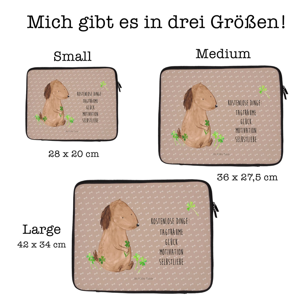 Notebook Tasche Hund Kleeblatt Notebook Tasche, Laptop, Computertasche, Tasche, Notebook-Tasche, Notebook-Reisehülle, Notebook Schutz, Hund, Hundemotiv, Haustier, Hunderasse, Tierliebhaber, Hundebesitzer, Sprüche, Kleeblatt, Glück, Tagträume, Motivation, Neuanfang, Geschenk, Glücksbringer, Selbstliebe, Achtsamkeit