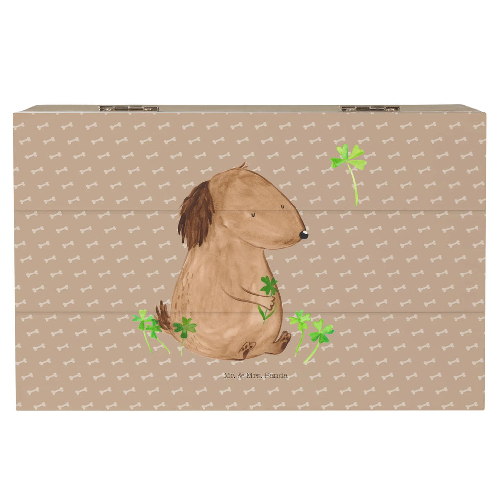 Holzkiste Hund Kleeblatt Holzkiste, Kiste, Schatzkiste, Truhe, Schatulle, XXL, Erinnerungsbox, Erinnerungskiste, Dekokiste, Aufbewahrungsbox, Geschenkbox, Geschenkdose, Hund, Hundemotiv, Haustier, Hunderasse, Tierliebhaber, Hundebesitzer, Sprüche, Kleeblatt, Glück, Tagträume, Motivation, Neuanfang, Geschenk, Glücksbringer, Selbstliebe, Achtsamkeit