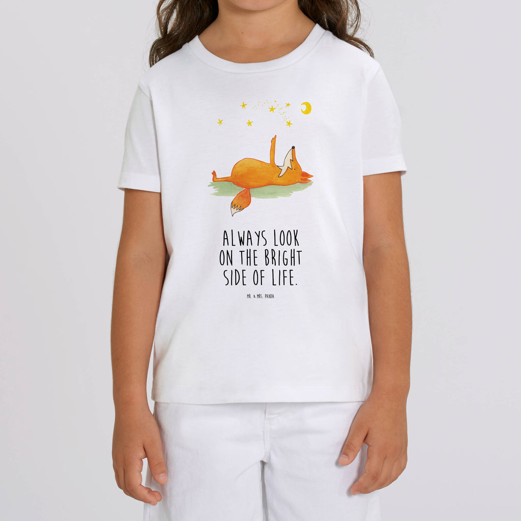 Organic Kinder T-Shirt Fuchs Sterne Kinder T-Shirt, Kinder T-Shirt Mädchen, Kinder T-Shirt Jungen, Fuchs, Füchse, tröstende Worte, Spruch positiv, Spruch schön, Romantik, Always Look on the Bright Side of Life