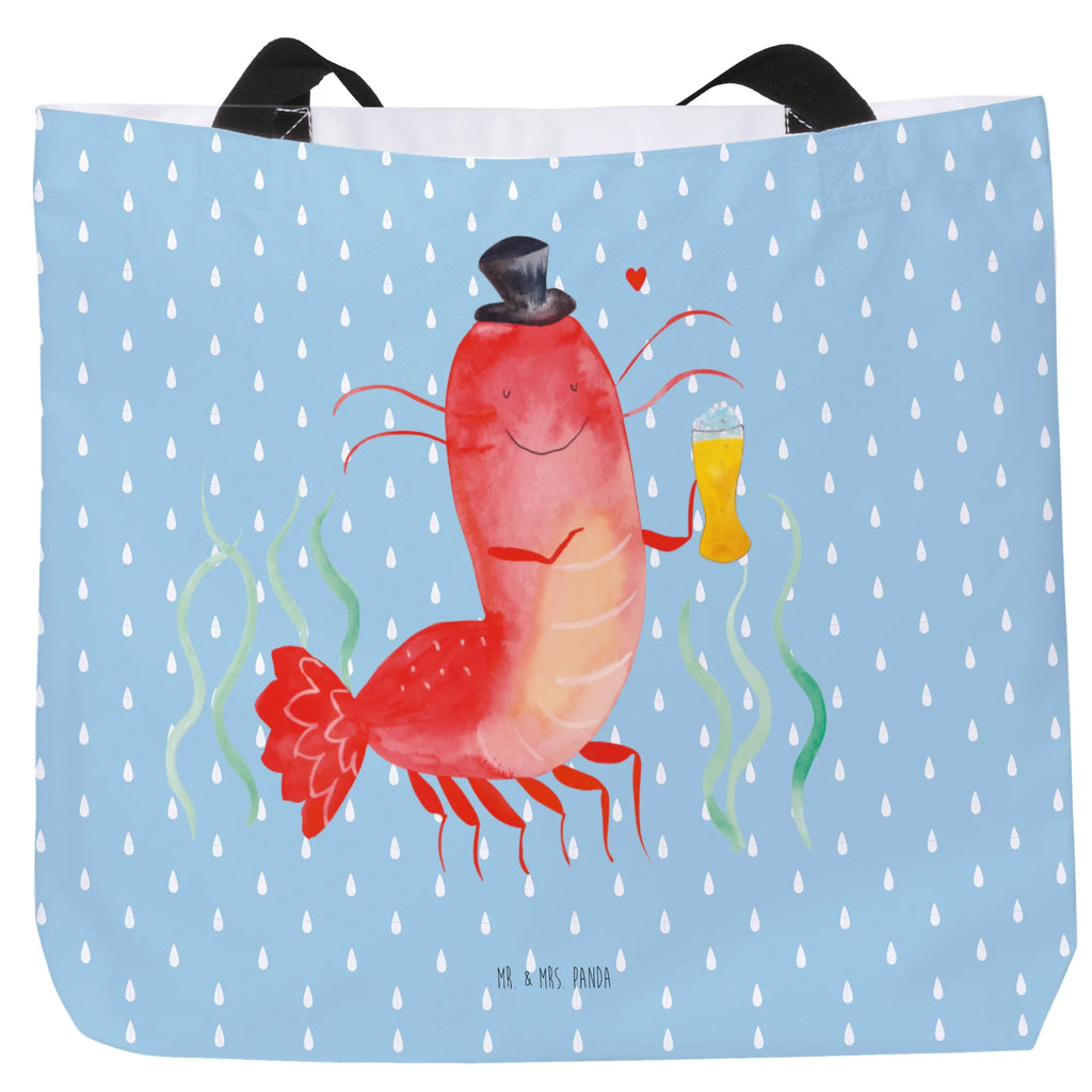 Shopper Hummer mit Weizen Beutel, Einkaufstasche, Tasche, Strandtasche, Einkaufsbeutel, Shopper, Schultasche, Freizeittasche, Tragebeutel, Schulbeutel, Alltagstasche, Meerestiere, Meer, Urlaub, Garnele, Garnelen, Bier, Kochen, Männerhaushalt, Junggeselle, Junggesellin, Bierliebhaber, Kneipe, Gasthaus, Wirtschaft