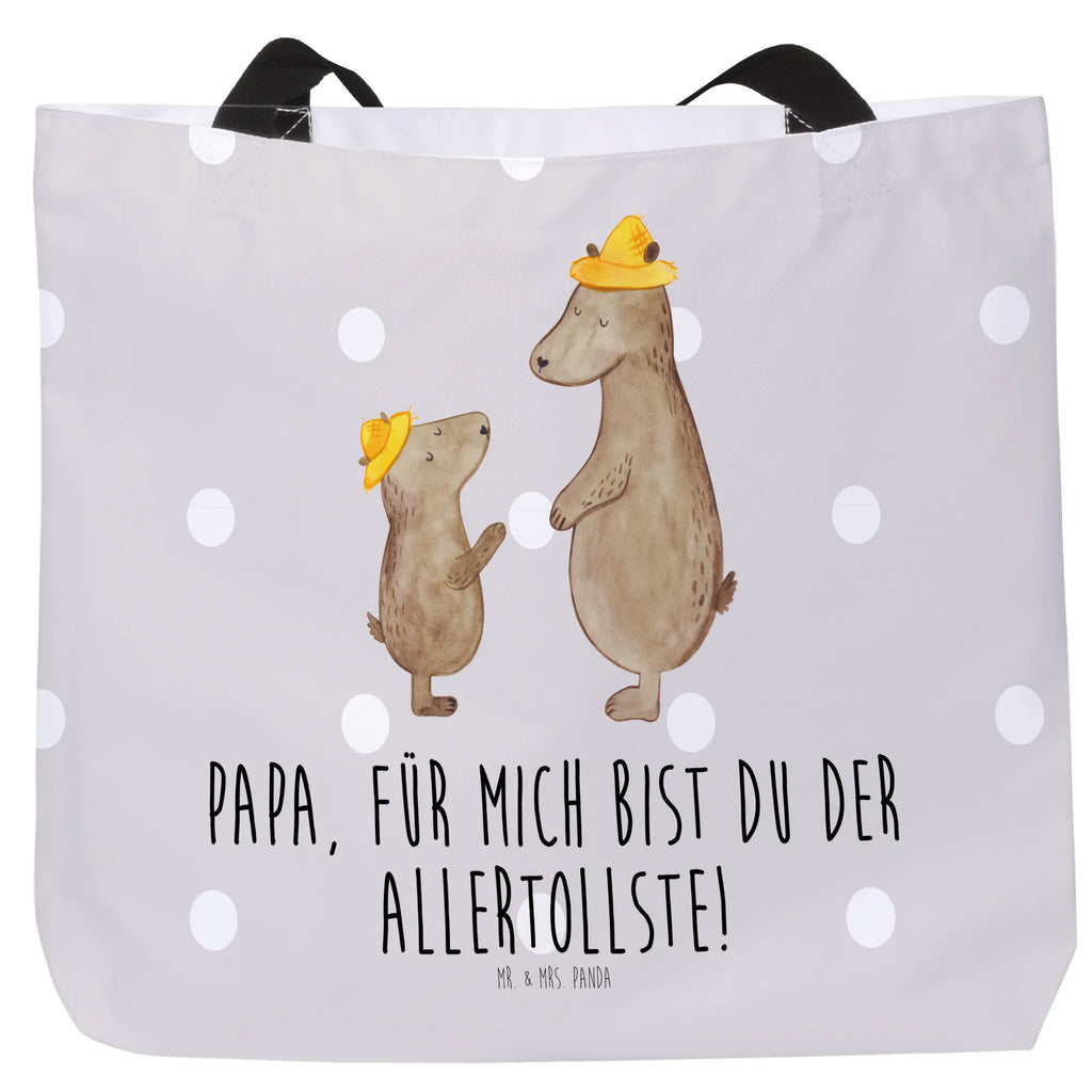 Shopper Bären mit Hut Beutel, Einkaufstasche, Tasche, Strandtasche, Einkaufsbeutel, Shopper, Schultasche, Freizeittasche, Tragebeutel, Schulbeutel, Alltagstasche, Familie, Vatertag, Muttertag, Bruder, Schwester, Mama, Papa, Oma, Opa, Bär, Bären, Vater, Papi, Paps, Dad, Daddy, Lieblingsmensch, Sohn, Söhne, Kind, Kinder, Vater-Sohn, Family, Vorbild