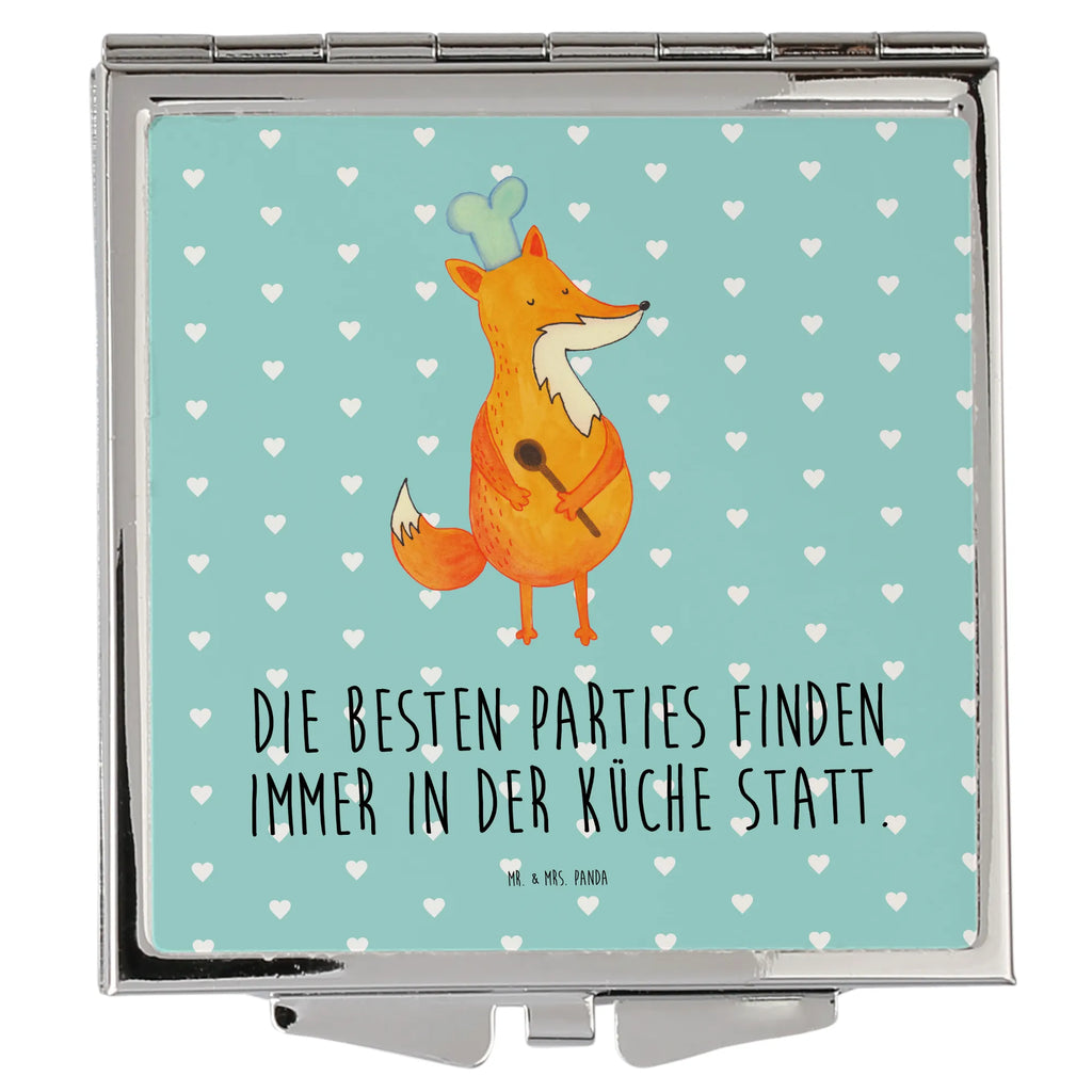 Handtaschenspiegel quadratisch Fuchs Koch Spiegel, Handtasche, Quadrat, silber, schminken, Schminkspiegel, Fuchs, Füchse, Koch Geschenk, Küche Spruch, Küche Deko, Köche, Bäcker, Party Spruch, Spruch lustig, witzig