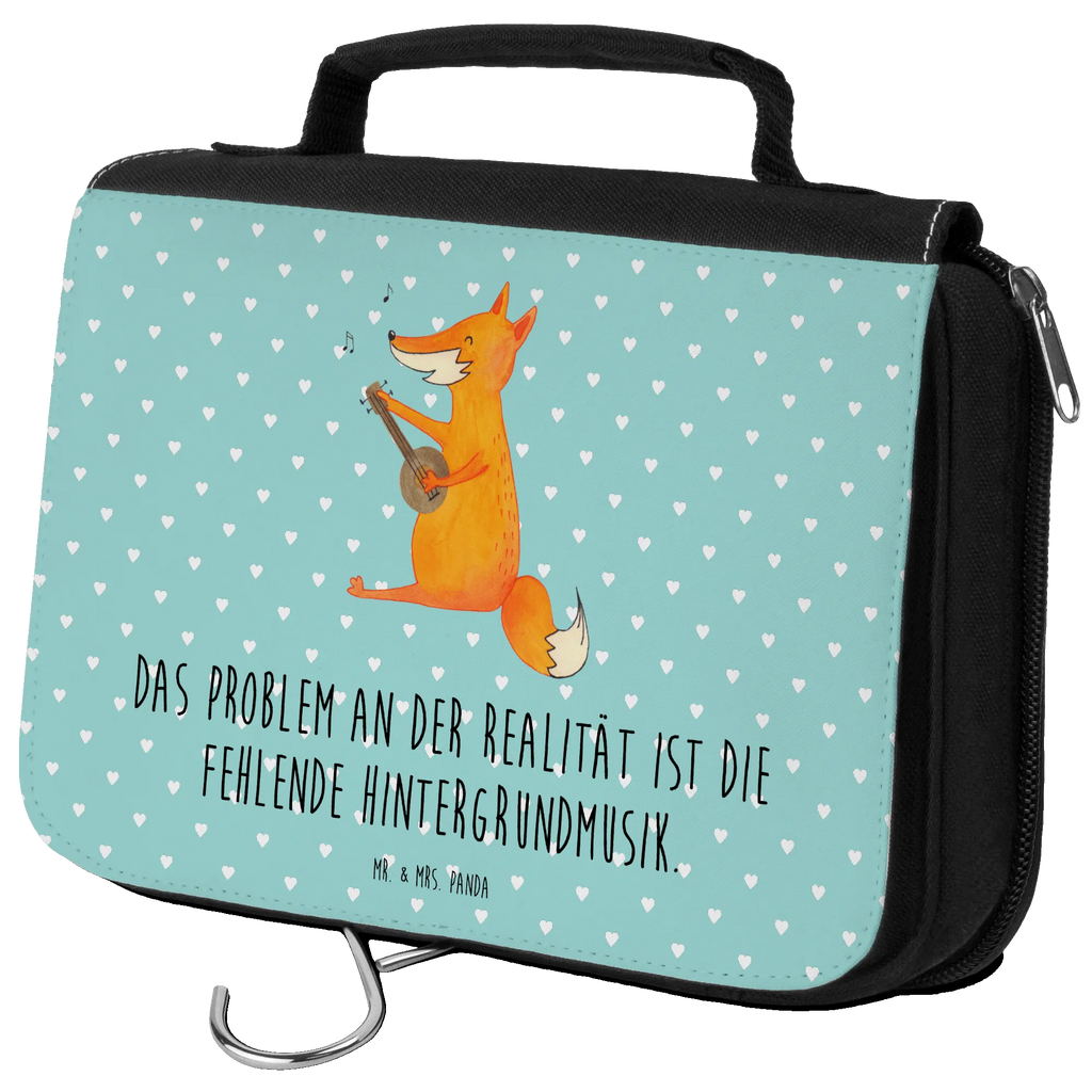 Kulturbeutel Fuchs Gitarre Kulturbeutel, Zum Aufhängen, Waschtasche, Kosmetiktasche, Damen, Herren, Aufbewahrungstasche, Schminktasche, Kosmetikbeutel, Organizer, Kulturtasche, Schminkutensil, Fuchs, Füchse, Geschenk Musiker, Musik Spruch, Musikerin, Sänger, Sängerin, Gitarre