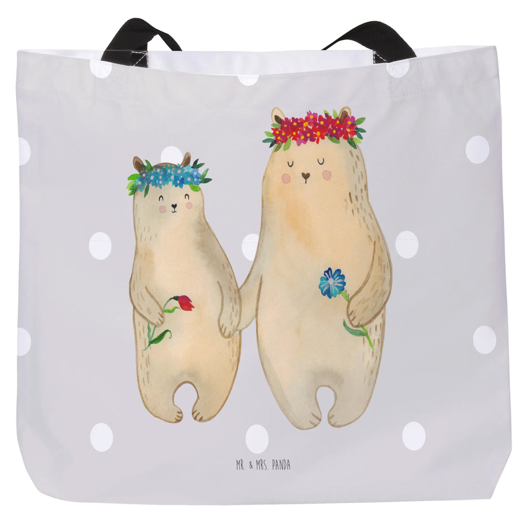 Shopper Bären mit Blumenkranz Beutel, Einkaufstasche, Tasche, Strandtasche, Einkaufsbeutel, Shopper, Schultasche, Freizeittasche, Tragebeutel, Schulbeutel, Alltagstasche, Familie, Vatertag, Muttertag, Bruder, Schwester, Mama, Papa, Oma, Opa, Bär, Bären, Mutter, Mutti, Mami, Lieblingsmensch, Lieblingsmama, beste Mutter, weltbeste Mama, Geschenk Mama. Muttertag, Tochter, Kind, Kinder, Töchter, Family, Vorbild