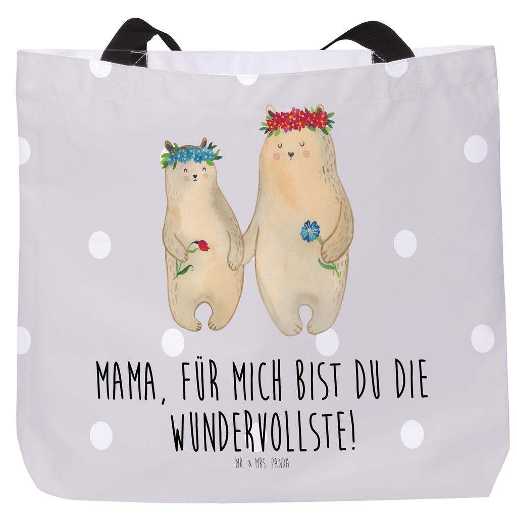 Shopper Bären mit Blumenkranz Beutel, Einkaufstasche, Tasche, Strandtasche, Einkaufsbeutel, Shopper, Schultasche, Freizeittasche, Tragebeutel, Schulbeutel, Alltagstasche, Familie, Vatertag, Muttertag, Bruder, Schwester, Mama, Papa, Oma, Opa, Bär, Bären, Mutter, Mutti, Mami, Lieblingsmensch, Lieblingsmama, beste Mutter, weltbeste Mama, Geschenk Mama. Muttertag, Tochter, Kind, Kinder, Töchter, Family, Vorbild