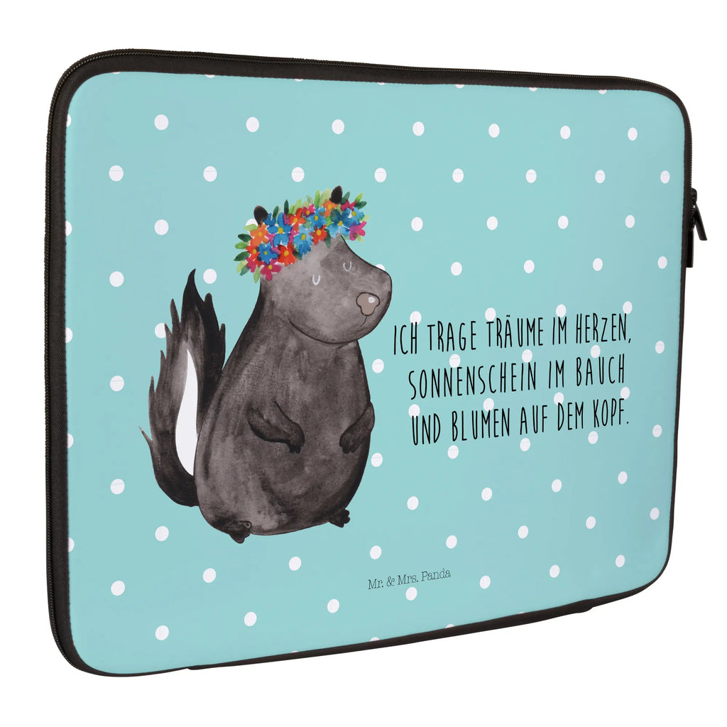 Notebook Tasche Stinktier Mädchen Notebook Tasche, Laptop, Computertasche, Tasche, Notebook-Tasche, Notebook-Reisehülle, Notebook Schutz, Stinktier, Skunk, Wildtier, Raubtier, Stinker, Stinki, Yoga, Namaste, Lebe, Liebe, Lache