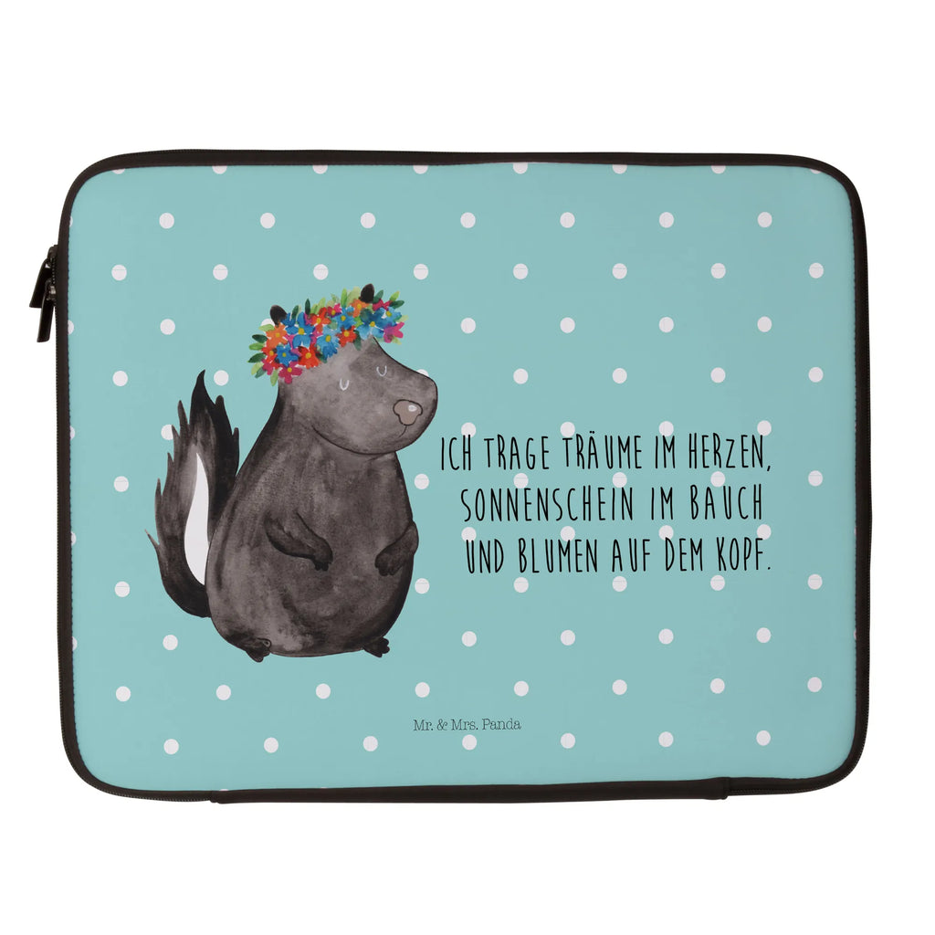 Notebook Tasche Stinktier Mädchen Notebook Tasche, Laptop, Computertasche, Tasche, Notebook-Tasche, Notebook-Reisehülle, Notebook Schutz, Stinktier, Skunk, Wildtier, Raubtier, Stinker, Stinki, Yoga, Namaste, Lebe, Liebe, Lache