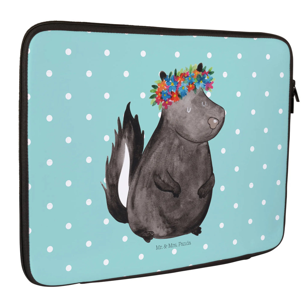 Notebook Tasche Stinktier Mädchen Notebook Tasche, Laptop, Computertasche, Tasche, Notebook-Tasche, Notebook-Reisehülle, Notebook Schutz, Stinktier, Skunk, Wildtier, Raubtier, Stinker, Stinki, Yoga, Namaste, Lebe, Liebe, Lache