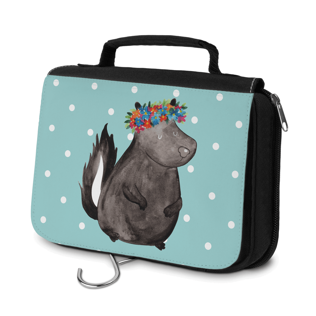 Kulturbeutel Stinktier Mädchen Kulturbeutel, Zum Aufhängen, Waschtasche, Kosmetiktasche, Damen, Herren, Aufbewahrungstasche, Schminktasche, Kosmetikbeutel, Organizer, Kulturtasche, Schminkutensil, Stinktier, Skunk, Wildtier, Raubtier, Stinker, Stinki, Yoga, Namaste, Lebe, Liebe, Lache