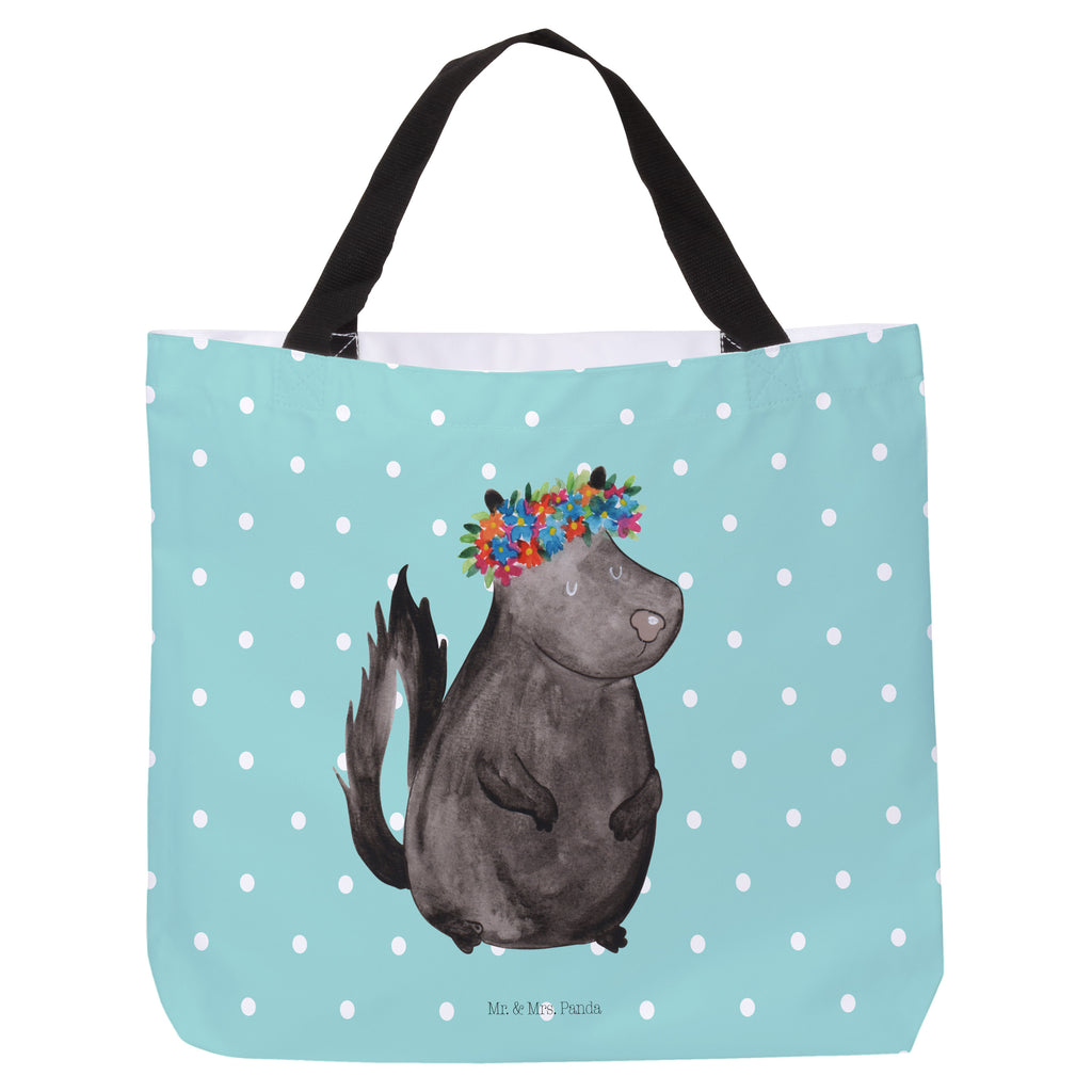 Shopper Stinktier Mädchen Beutel, Einkaufstasche, Tasche, Strandtasche, Einkaufsbeutel, Shopper, Schultasche, Freizeittasche, Tragebeutel, Schulbeutel, Alltagstasche, Stinktier, Skunk, Wildtier, Raubtier, Stinker, Stinki, Yoga, Namaste, Lebe, Liebe, Lache