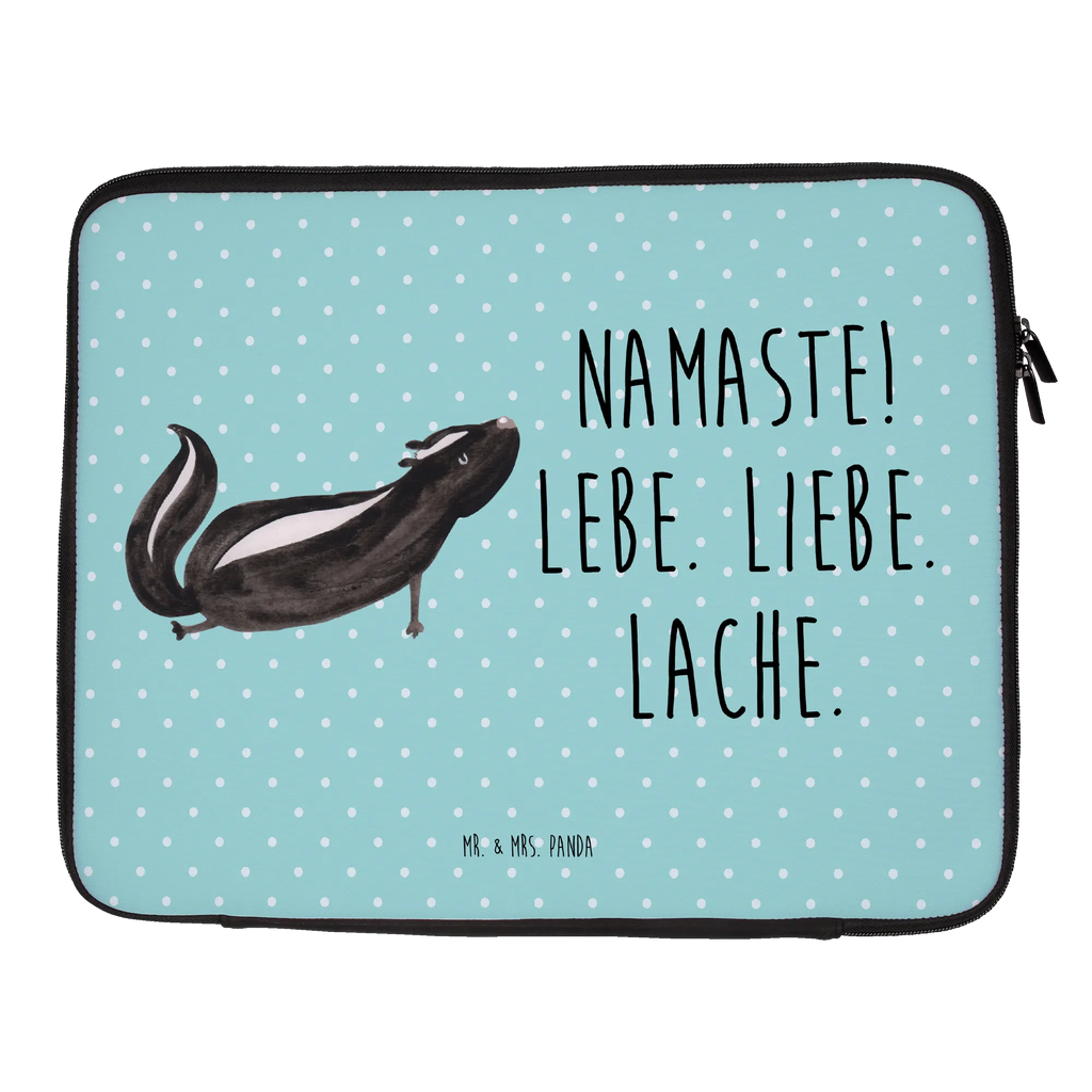 Notebook Tasche Stinktier Yoga Notebook Tasche, Laptop, Computertasche, Tasche, Notebook-Tasche, Notebook-Reisehülle, Notebook Schutz, Stinktier, Skunk, Wildtier, Raubtier, Stinker, Stinki, Yoga, Namaste, Lebe, Liebe, Lache