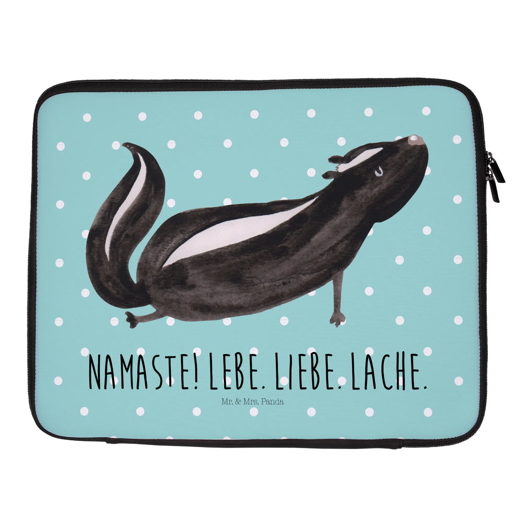 Notebook Tasche Stinktier Yoga Notebook Tasche, Laptop, Computertasche, Tasche, Notebook-Tasche, Notebook-Reisehülle, Notebook Schutz, Stinktier, Skunk, Wildtier, Raubtier, Stinker, Stinki, Yoga, Namaste, Lebe, Liebe, Lache